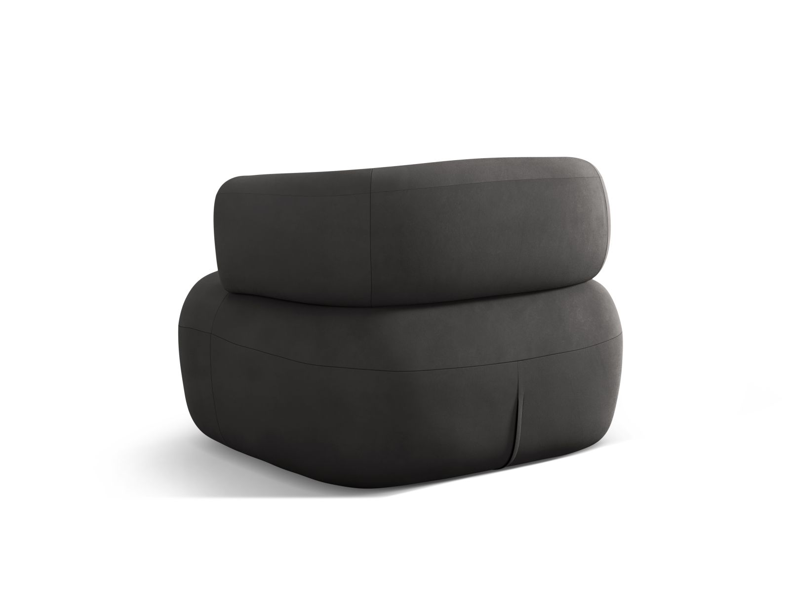 Velvet Armchair, "Jenny", 1 Seat, 90x88x73