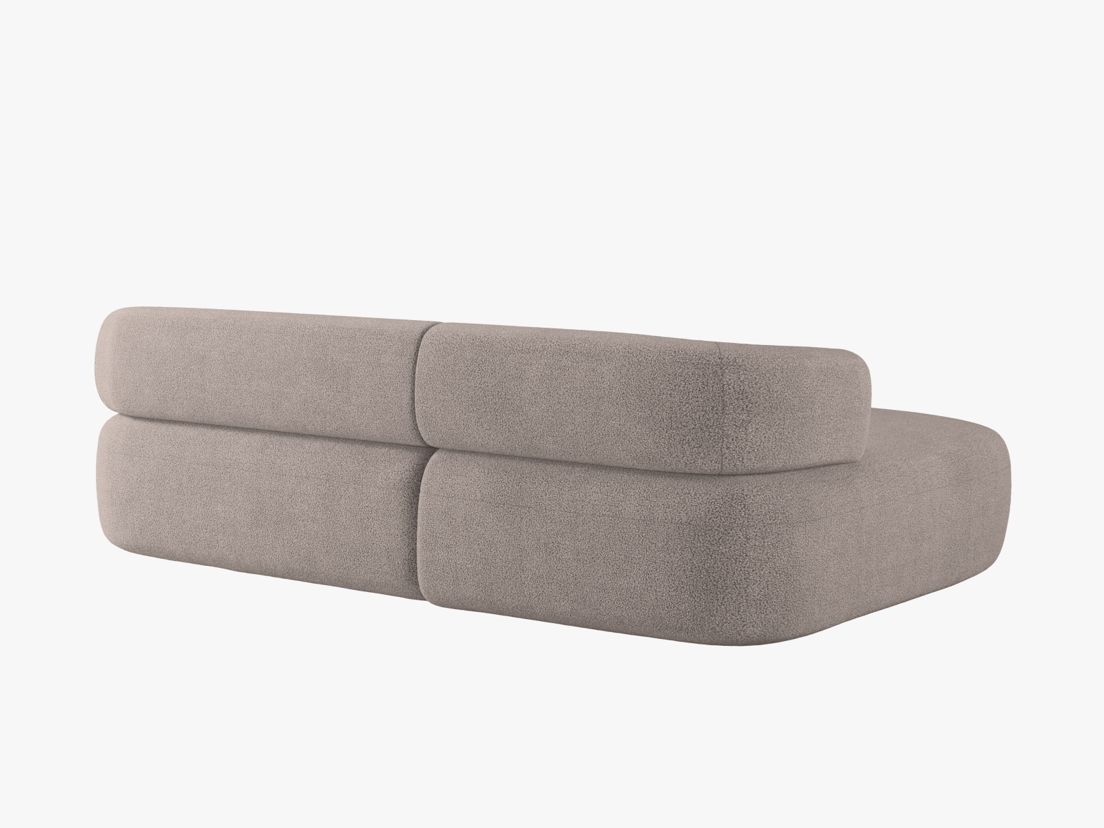 Boucle Left Corner Sofa, "Jenny", 5 Seats, 225x145x73