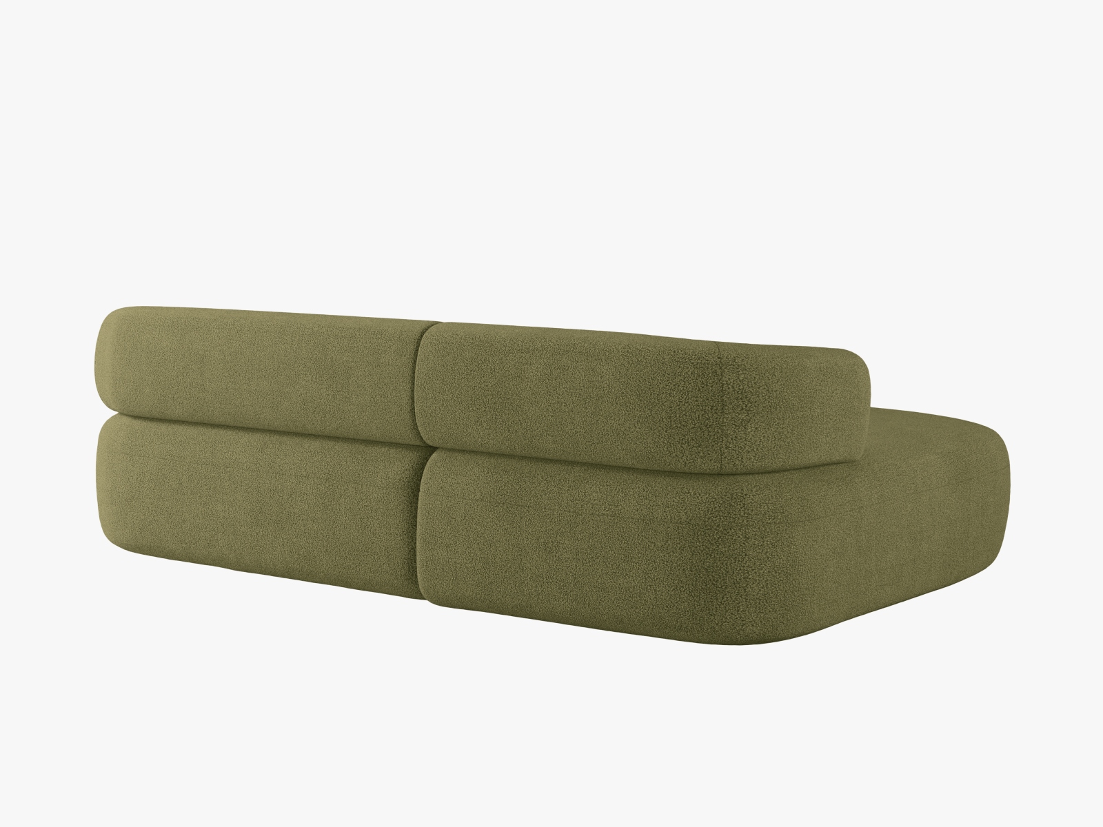 Boucle Left Corner Sofa, "Jenny", 5 Seats, 225x145x73