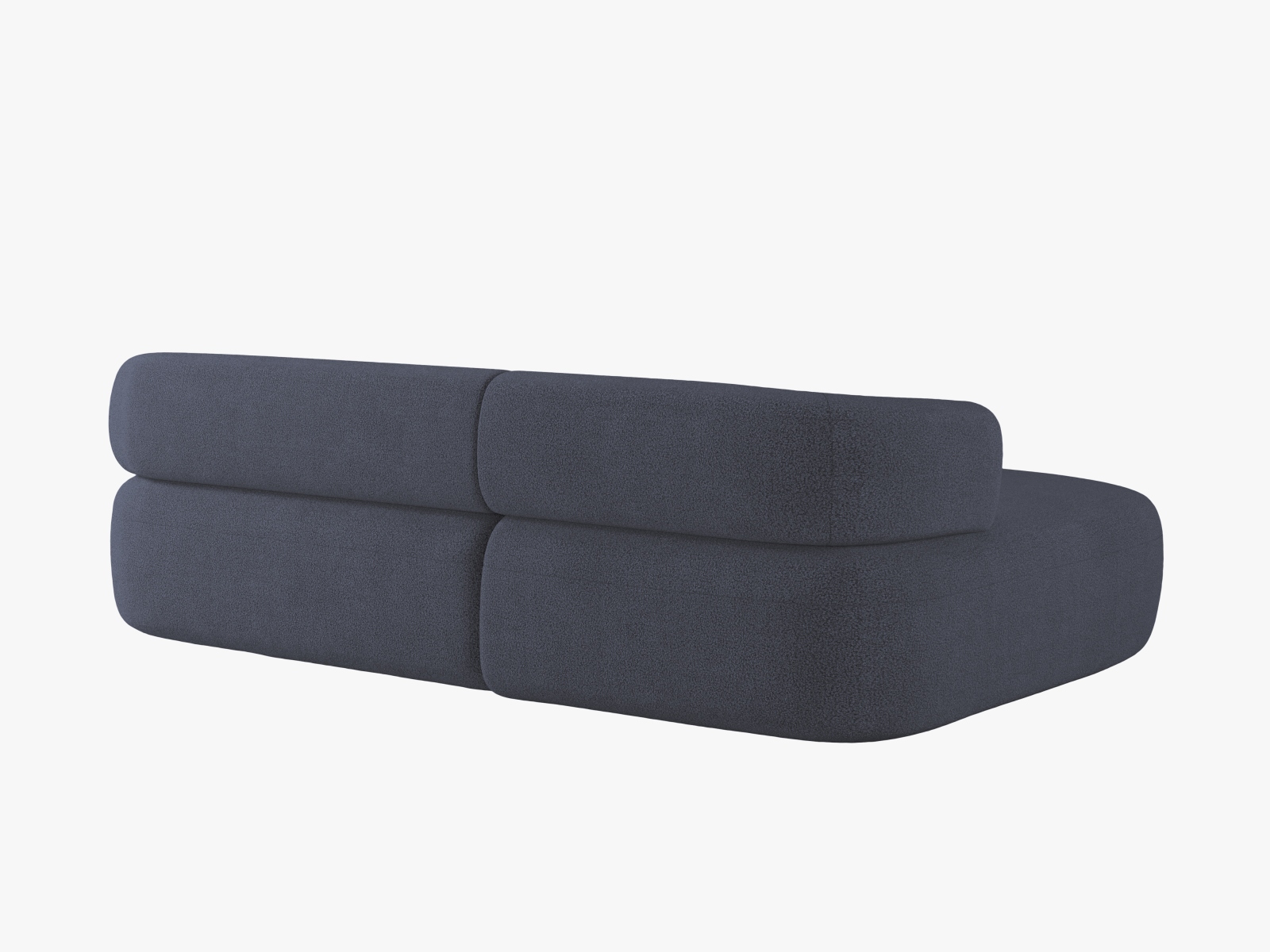 Boucle Left Corner Sofa, "Jenny", 5 Seats, 225x145x73