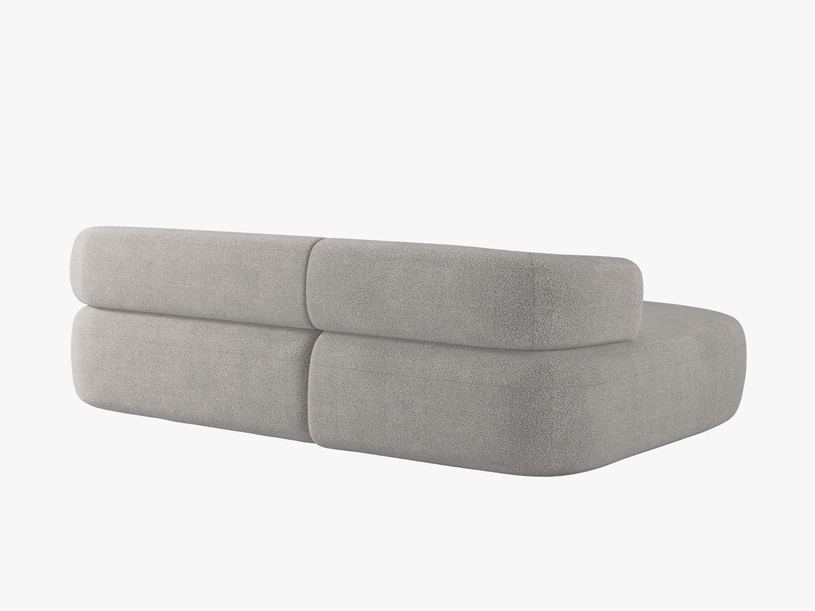 Boucle Left Corner Sofa, "Jenny", 5 Seats, 225x145x73