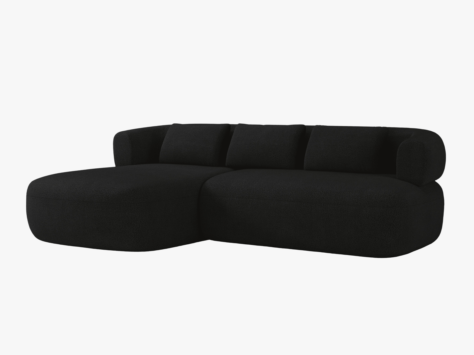 Boucle Left Corner Sofa, "Jenny", 5 Seats, 225x145x73