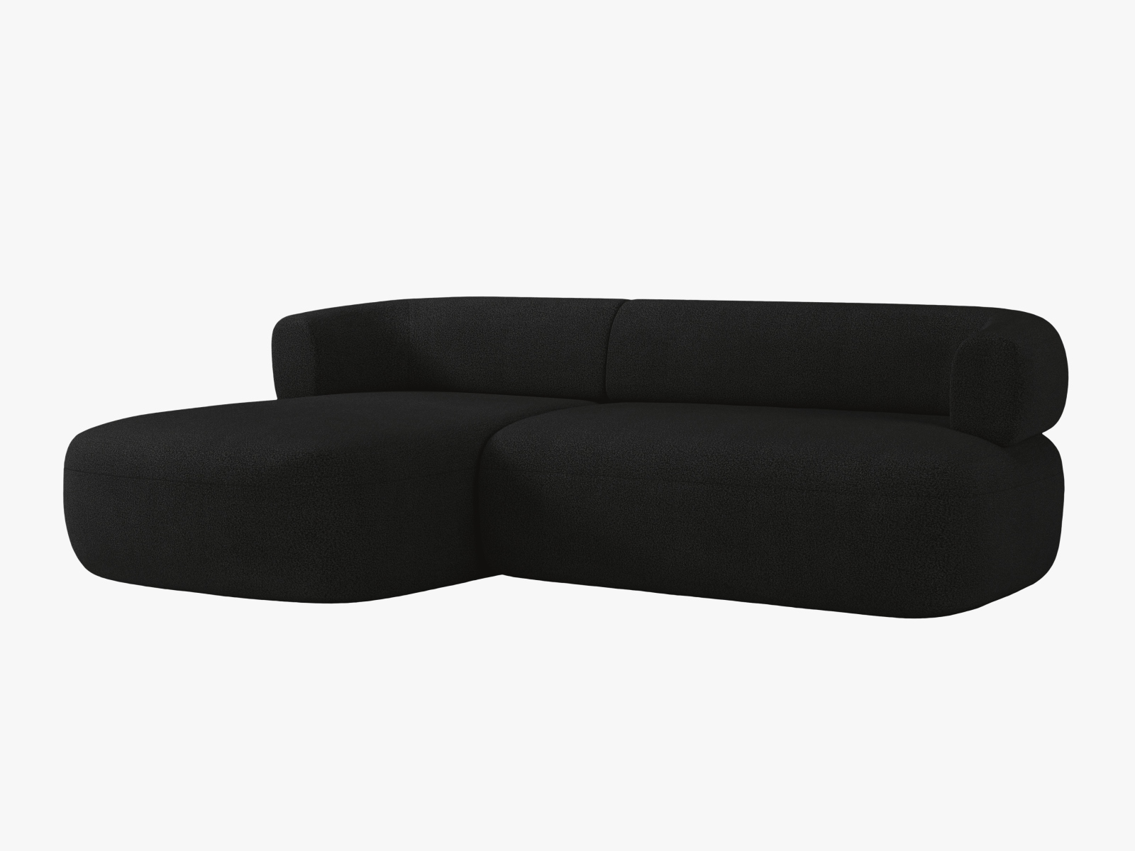 Boucle Left Corner Sofa, "Jenny", 5 Seats, 225x145x73