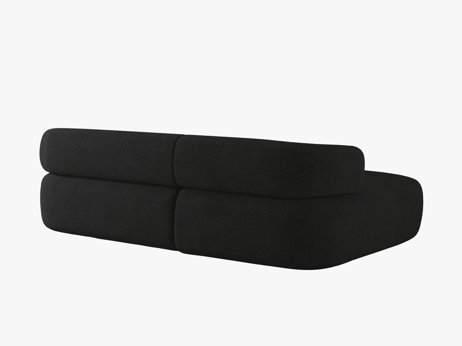 Boucle Left Corner Sofa, "Jenny", 5 Seats, 225x145x73