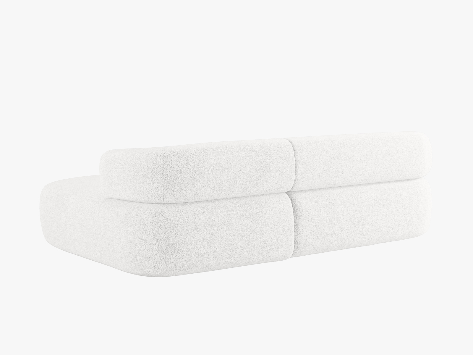 Boucle Right Corner Sofa, "Jenny", 5 Seats, 225x145x73