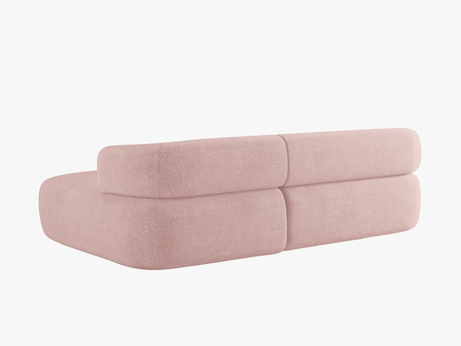 Boucle Right Corner Sofa, "Jenny", 5 Seats, 225x145x73
