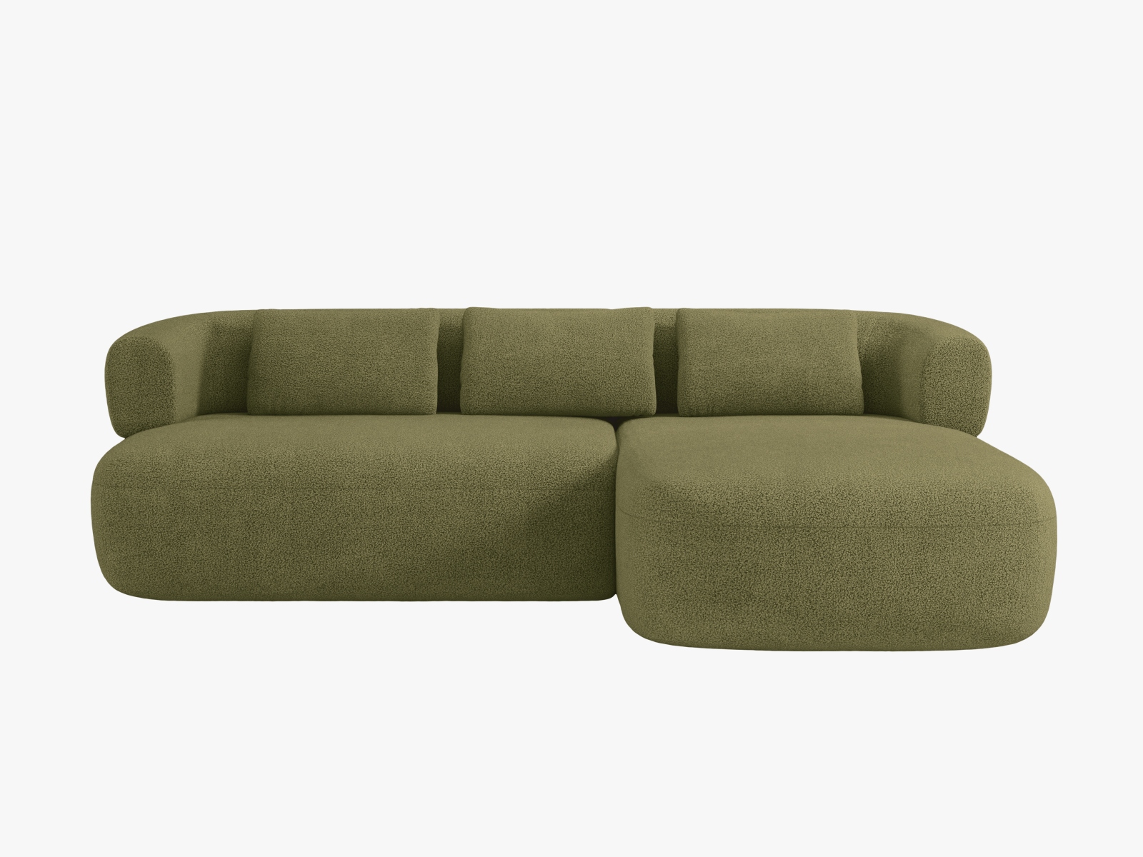 Boucle Right Corner Sofa, "Jenny", 5 Seats, 225x145x73