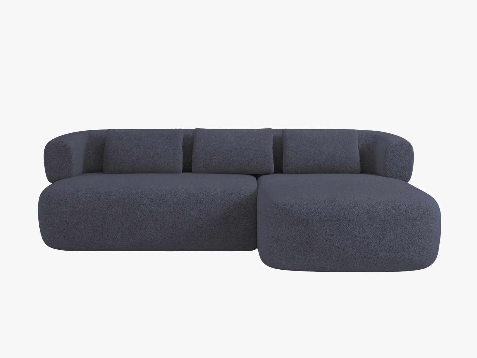 Boucle Right Corner Sofa, "Jenny", 5 Seats, 225x145x73