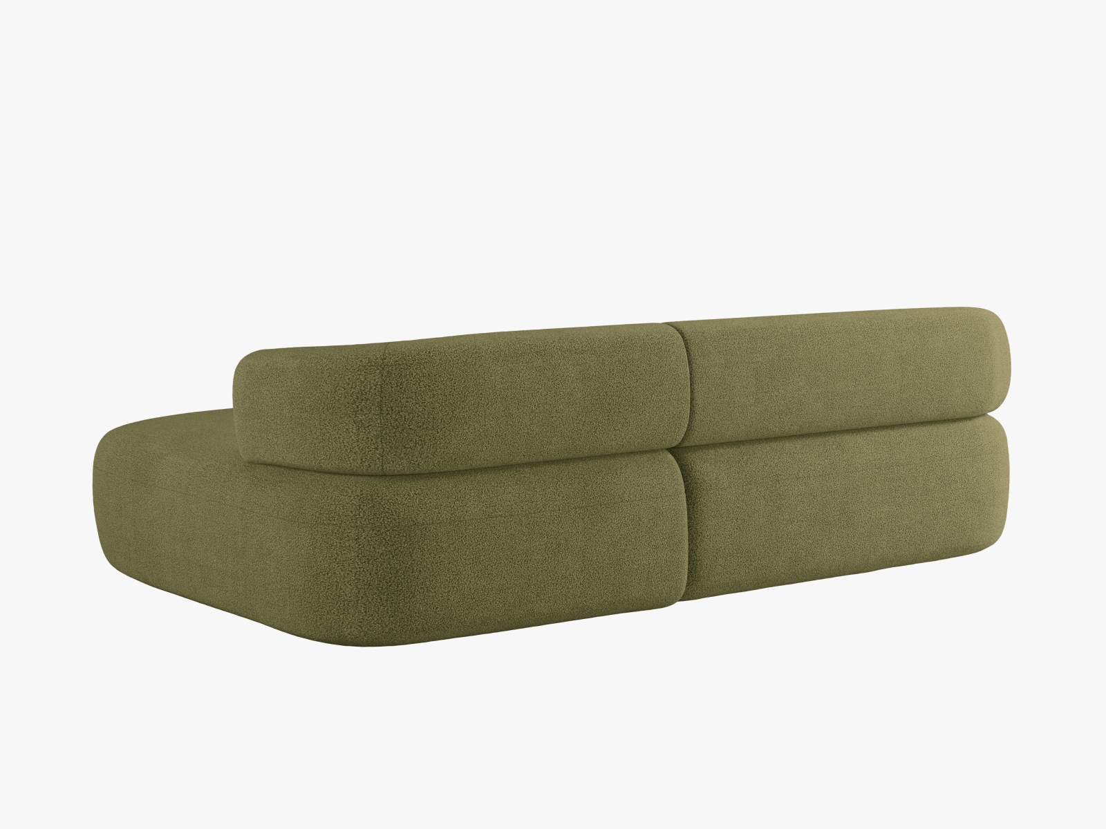 Boucle Right Corner Sofa, "Jenny", 5 Seats, 225x145x73