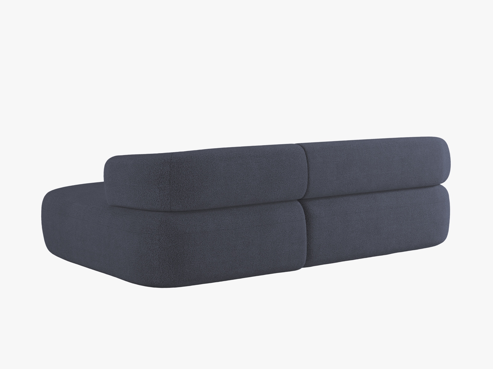 Boucle Right Corner Sofa, "Jenny", 5 Seats, 225x145x73