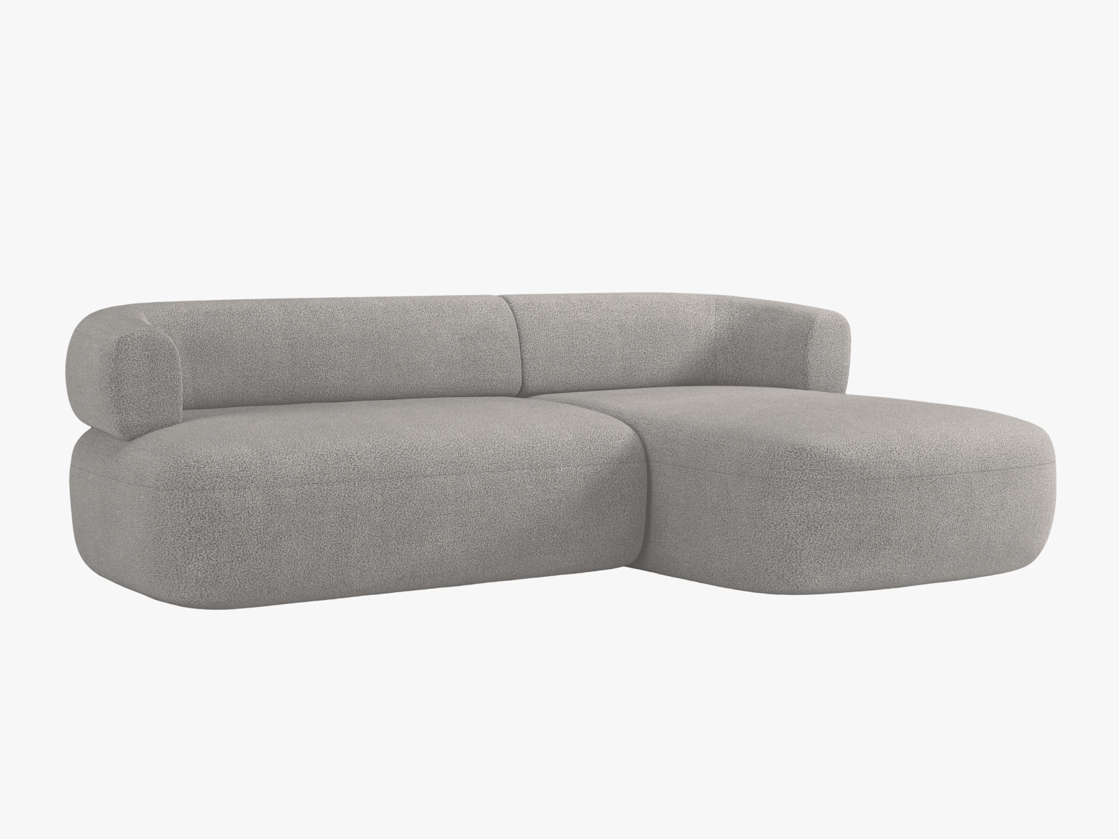 Boucle Right Corner Sofa, "Jenny", 5 Seats, 225x145x73