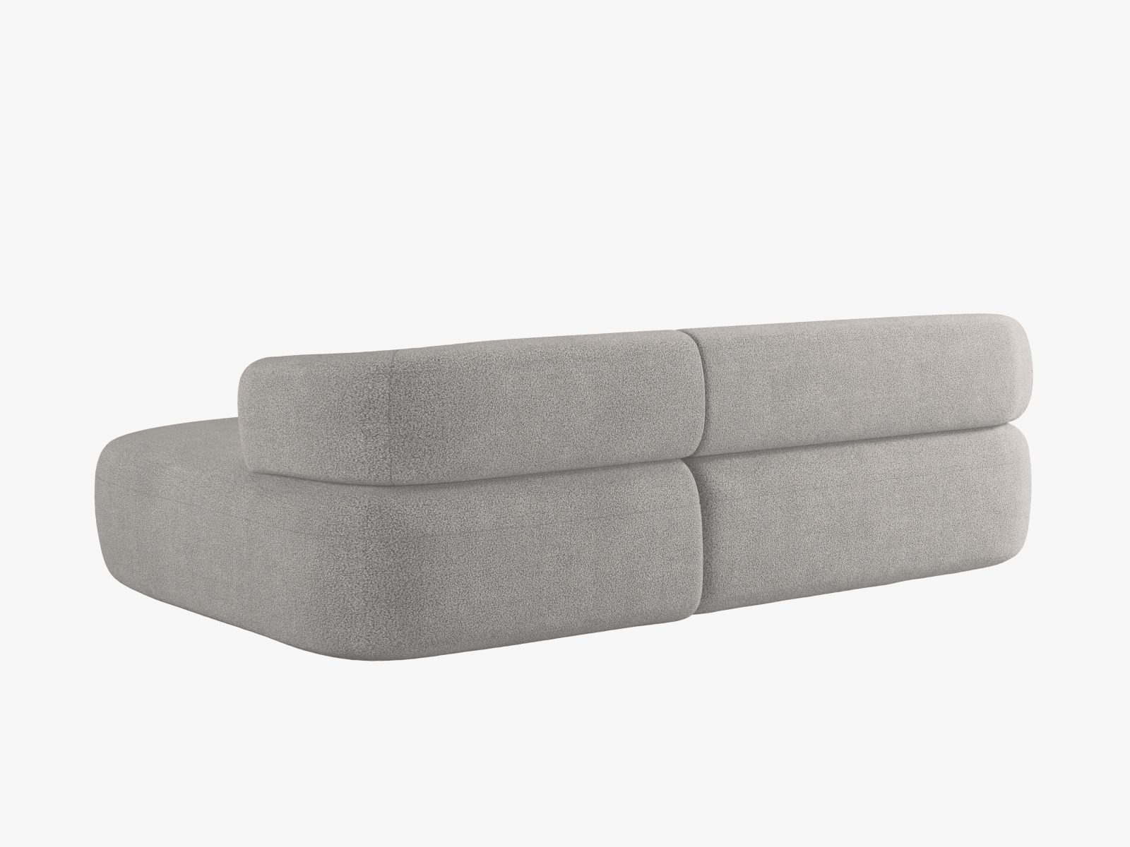 Boucle Right Corner Sofa, "Jenny", 5 Seats, 225x145x73
