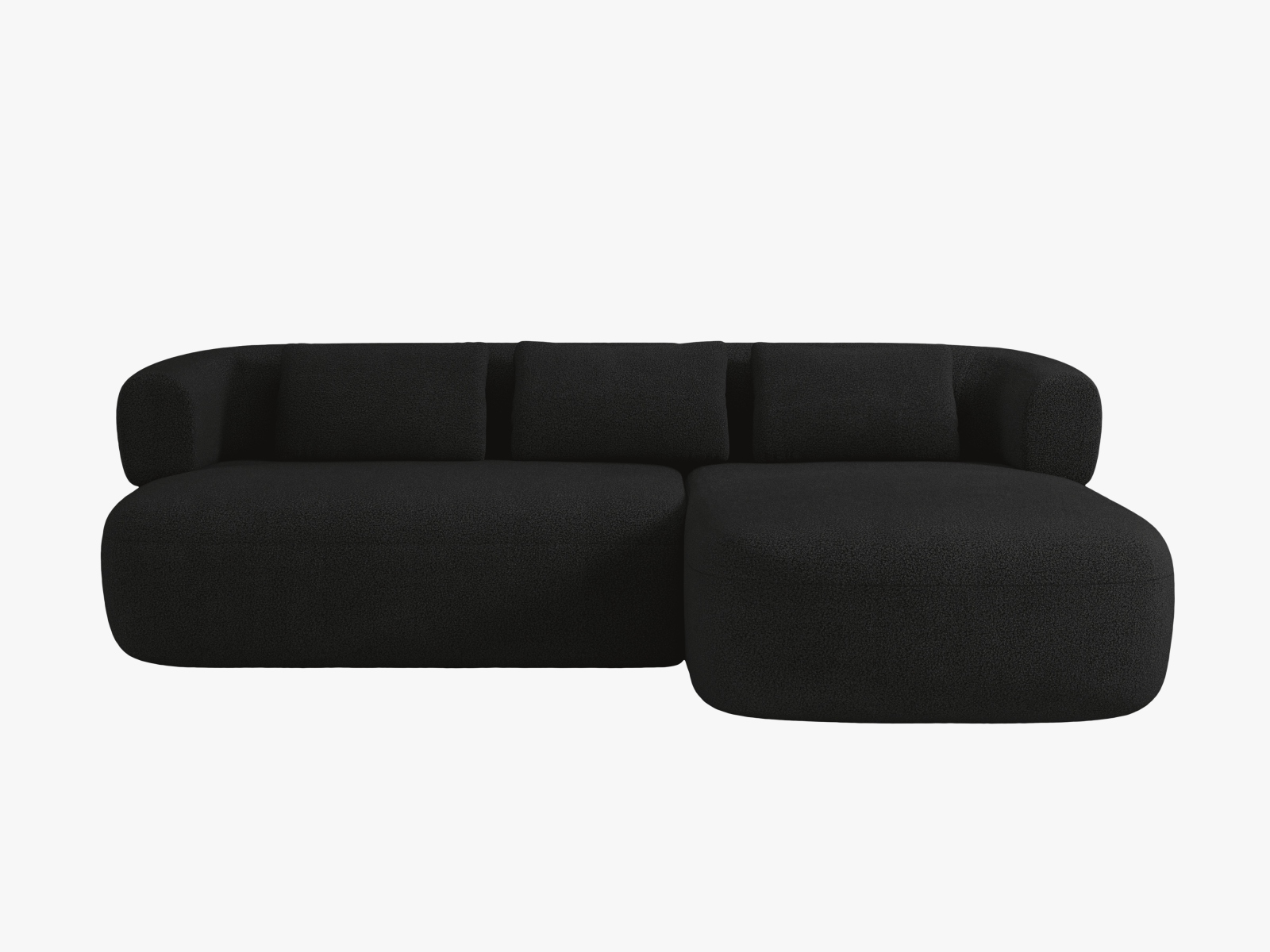 Boucle Right Corner Sofa, "Jenny", 5 Seats, 225x145x73
