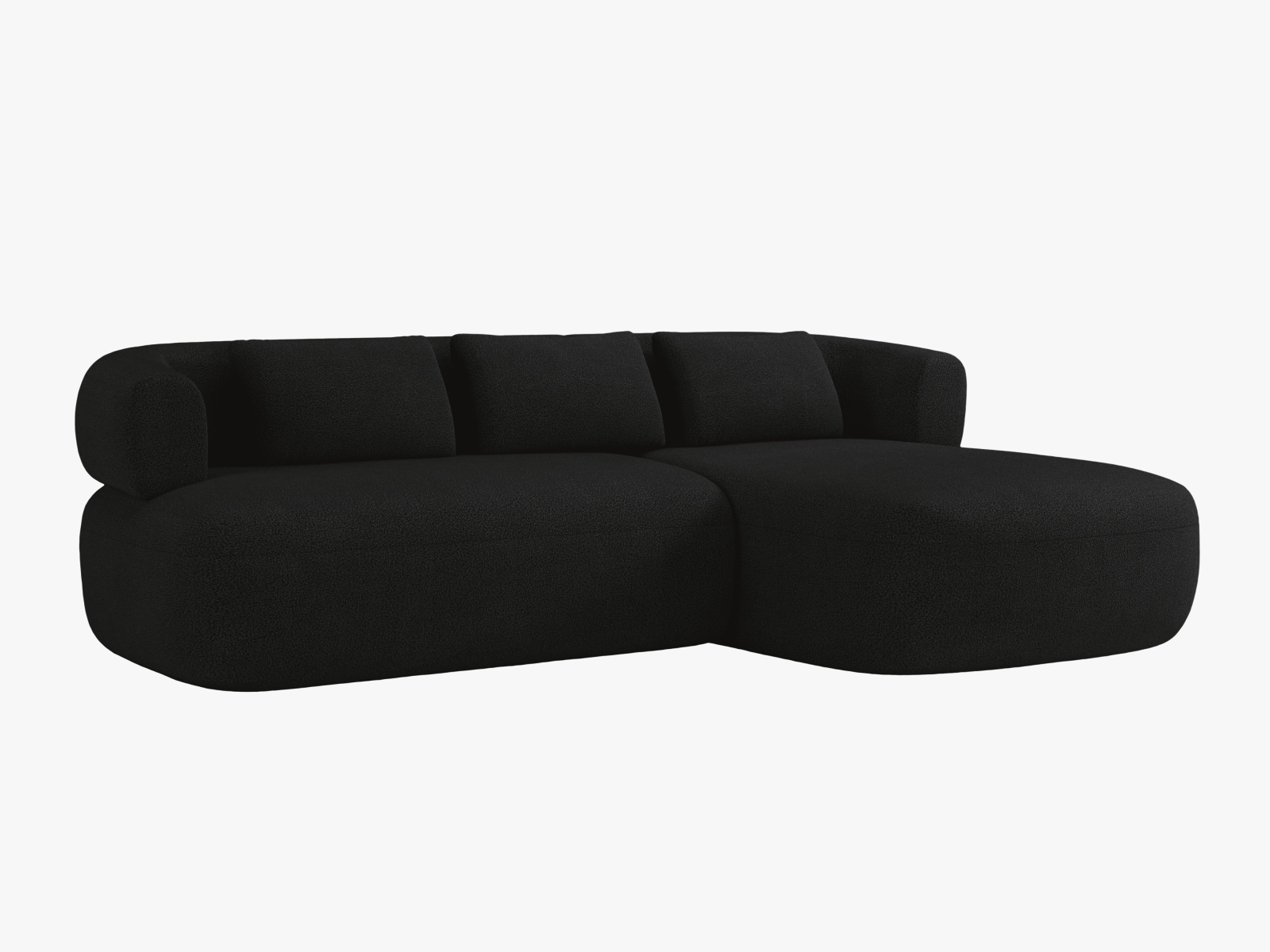 Boucle Right Corner Sofa, "Jenny", 5 Seats, 225x145x73