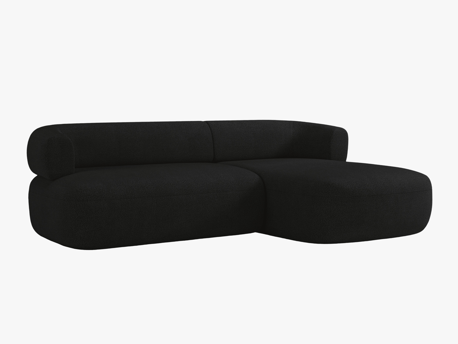 Boucle Right Corner Sofa, "Jenny", 5 Seats, 225x145x73