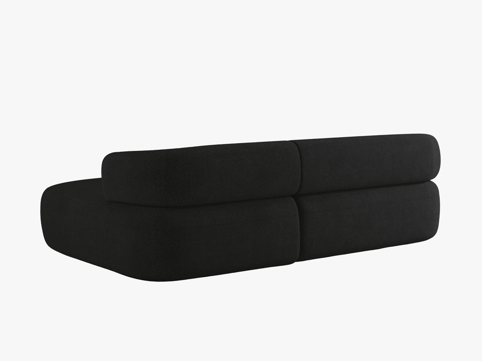 Boucle Right Corner Sofa, "Jenny", 5 Seats, 225x145x73