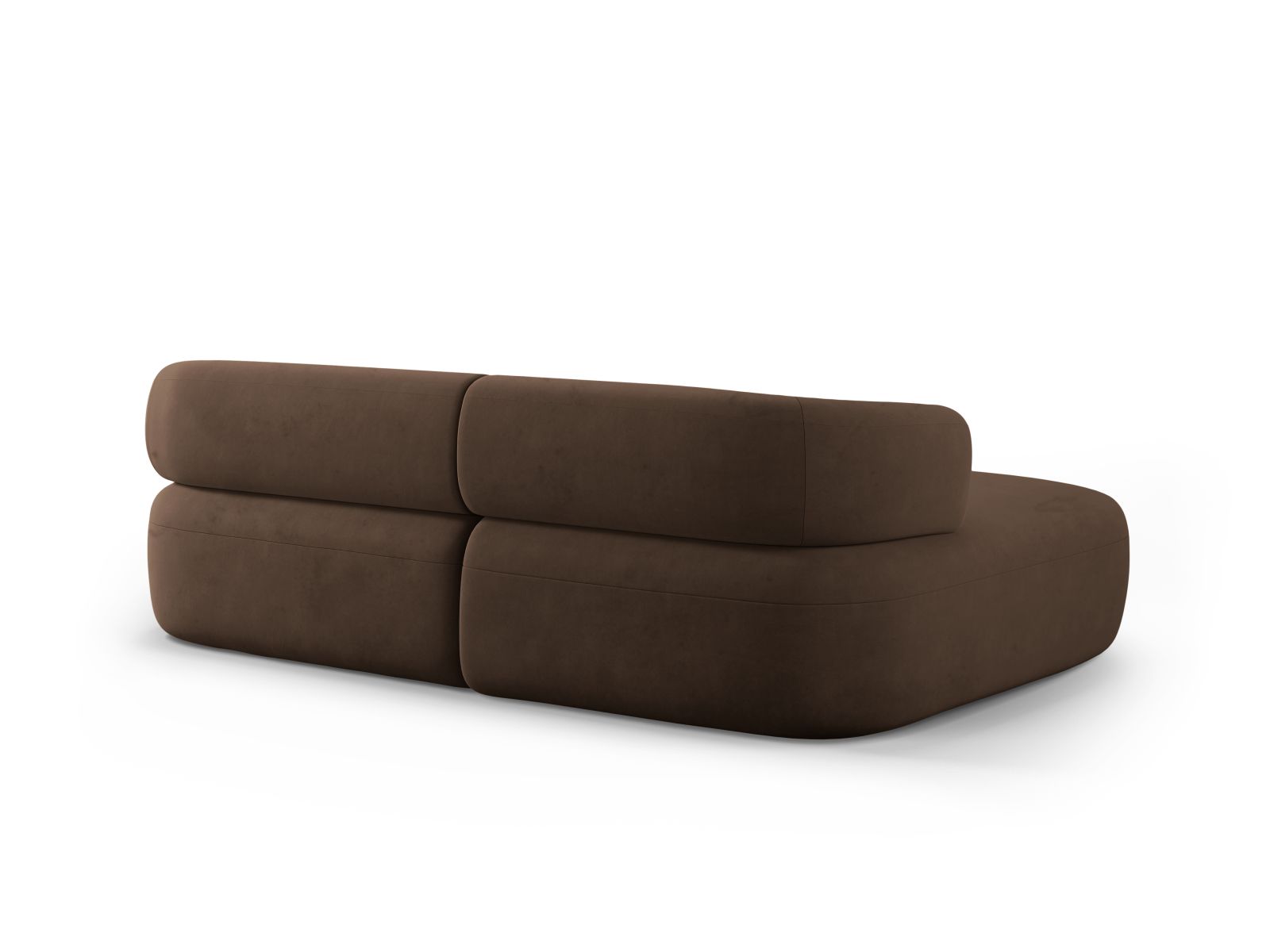 Velvet Left Corner Sofa, "Jenny", 5 Seats, 200x145x73