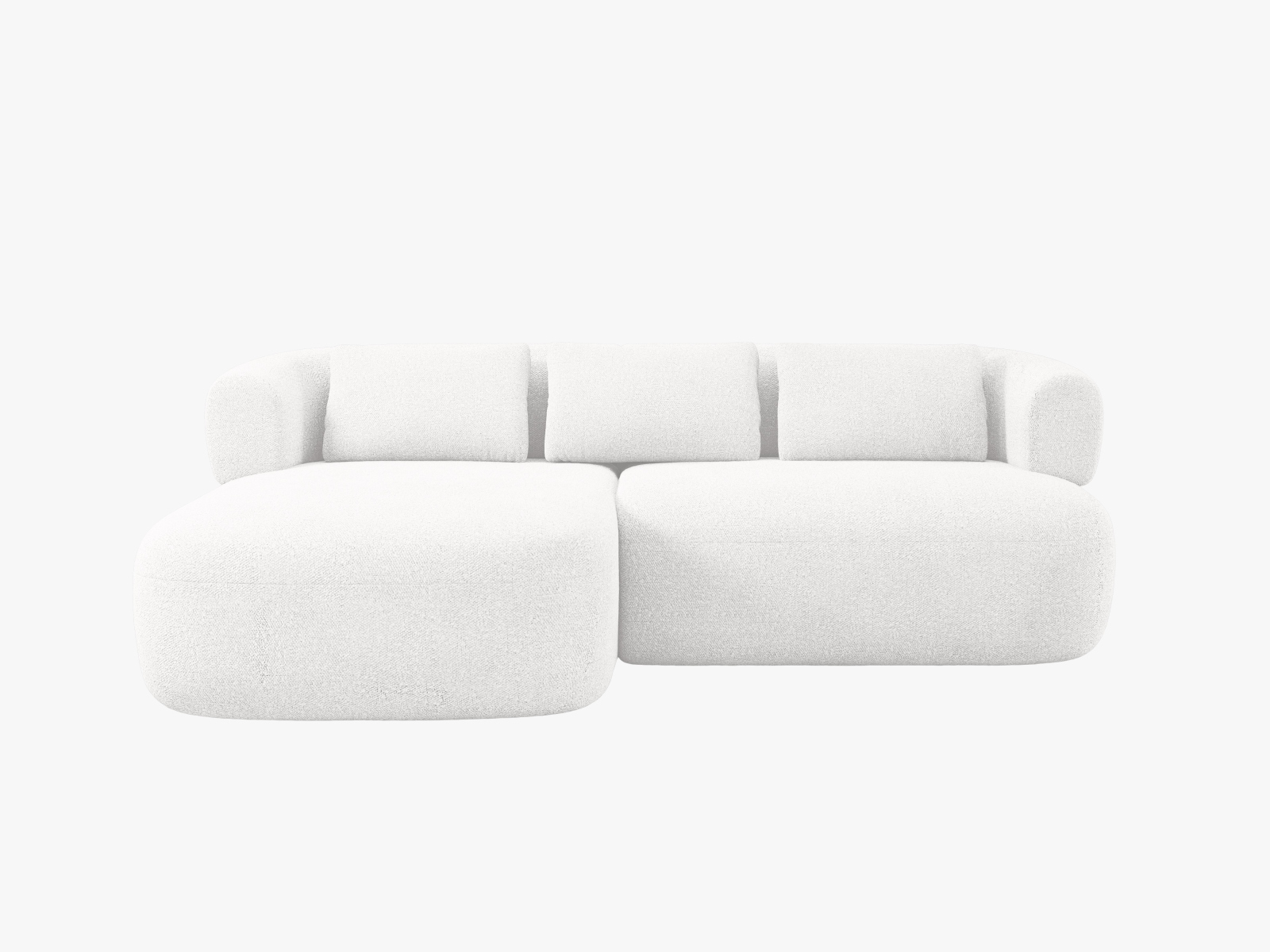 Boucle Left Corner Sofa, "Jenny", 5 Seats, 200x145x73