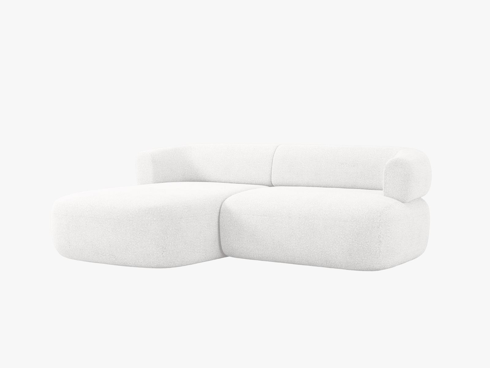 Boucle Left Corner Sofa, "Jenny", 5 Seats, 200x145x73