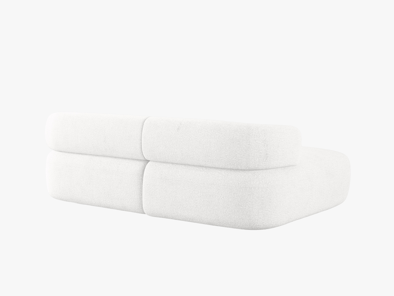 Boucle Left Corner Sofa, "Jenny", 5 Seats, 200x145x73