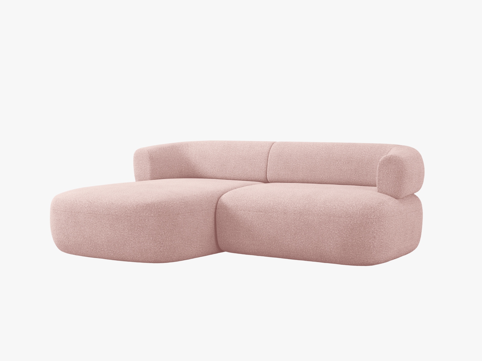 Boucle Left Corner Sofa, "Jenny", 5 Seats, 200x145x73