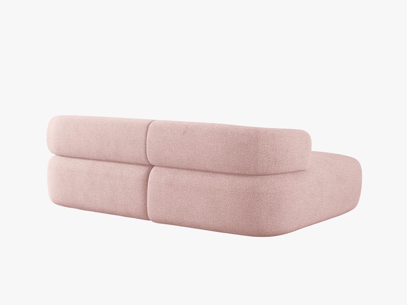 Boucle Left Corner Sofa, "Jenny", 5 Seats, 200x145x73