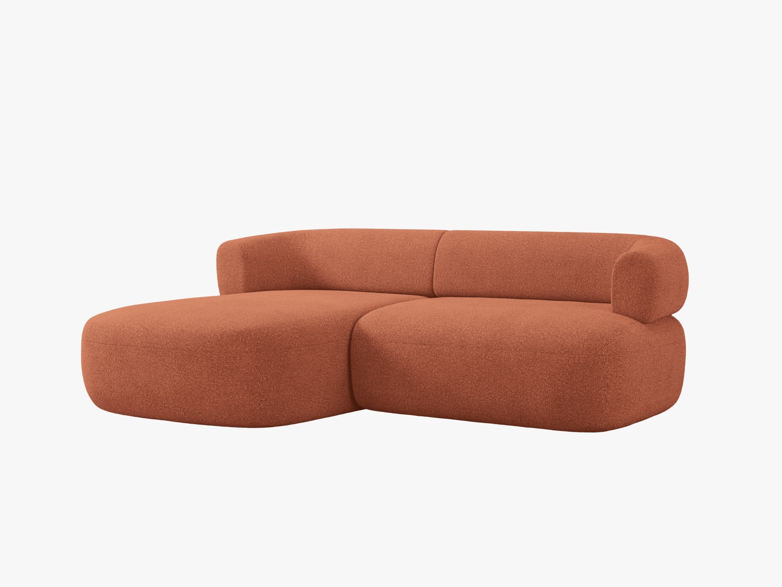 Boucle Left Corner Sofa, "Jenny", 5 Seats, 200x145x73