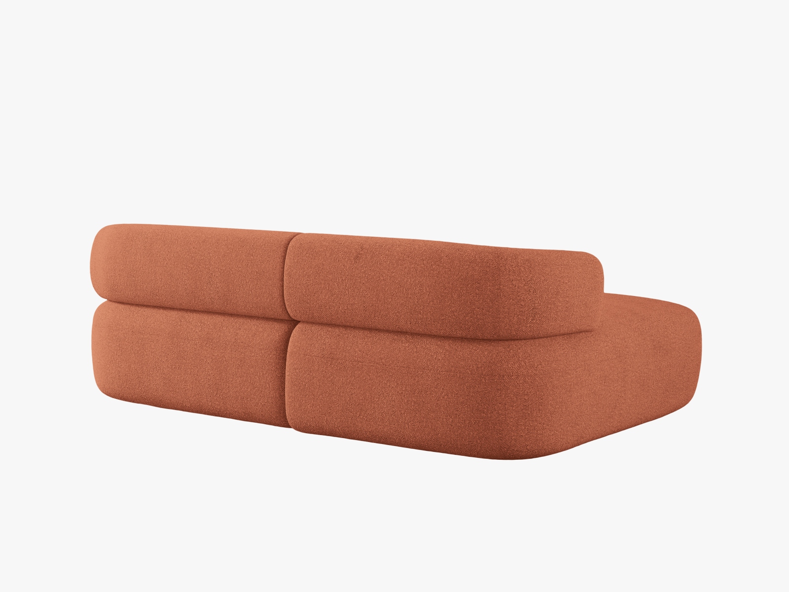 Boucle Left Corner Sofa, "Jenny", 5 Seats, 200x145x73