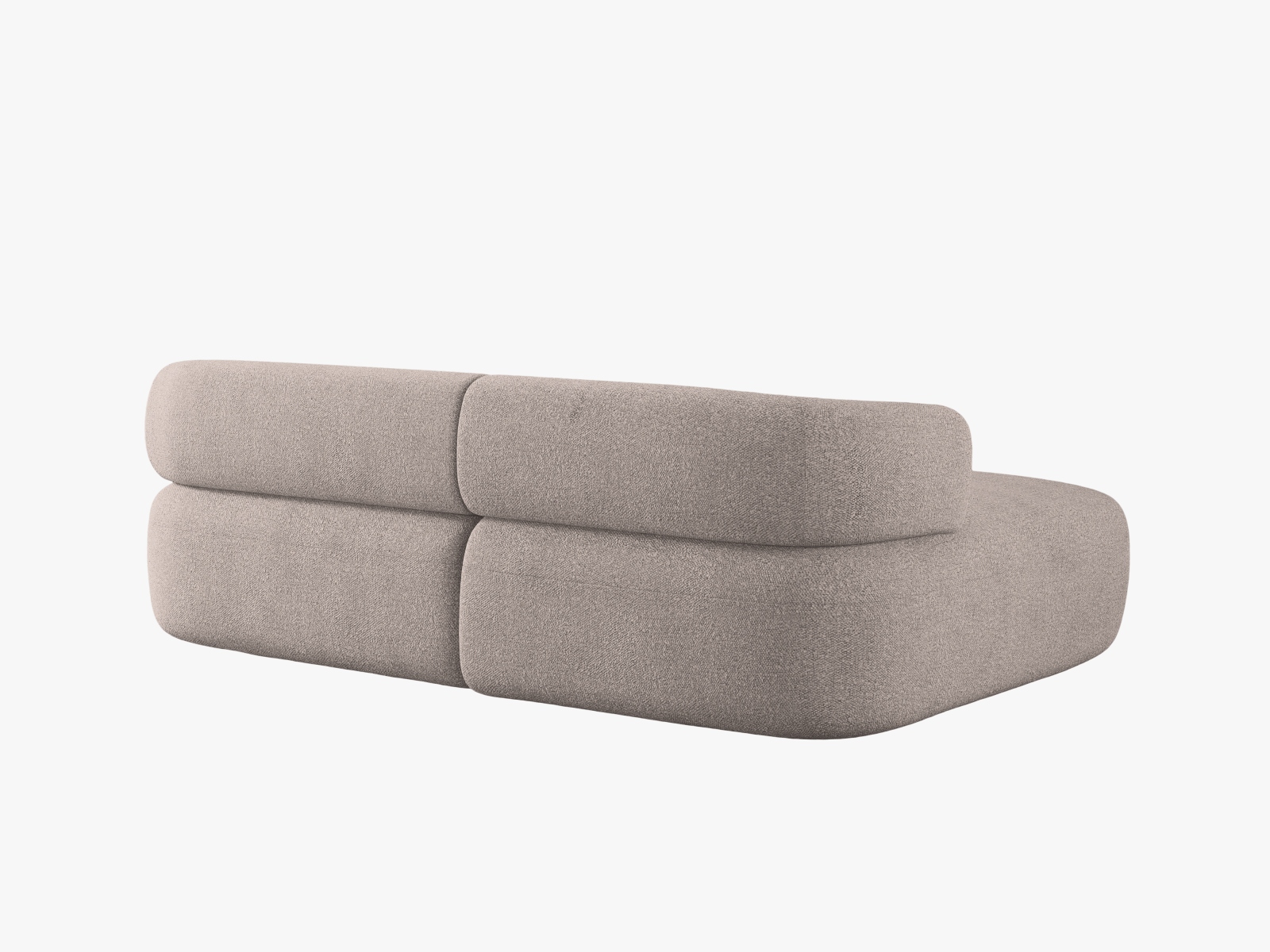 Boucle Left Corner Sofa, "Jenny", 5 Seats, 200x145x73