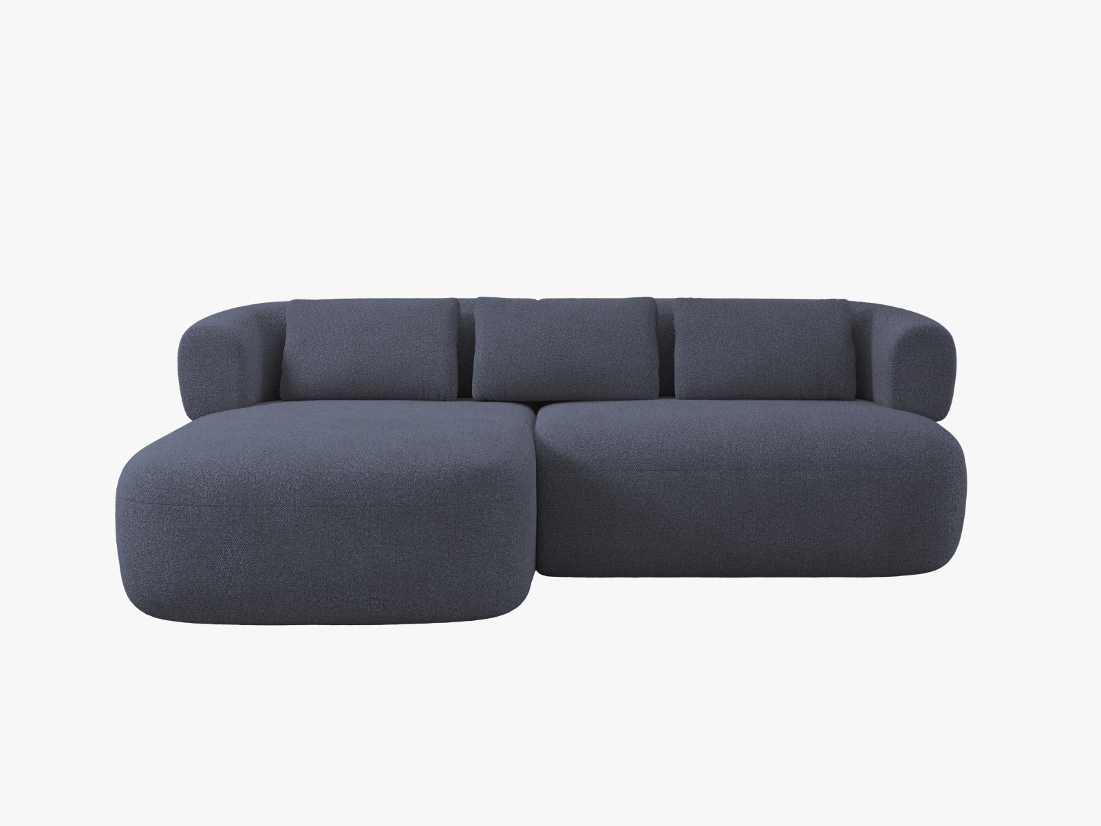 Boucle Left Corner Sofa, "Jenny", 5 Seats, 200x145x73