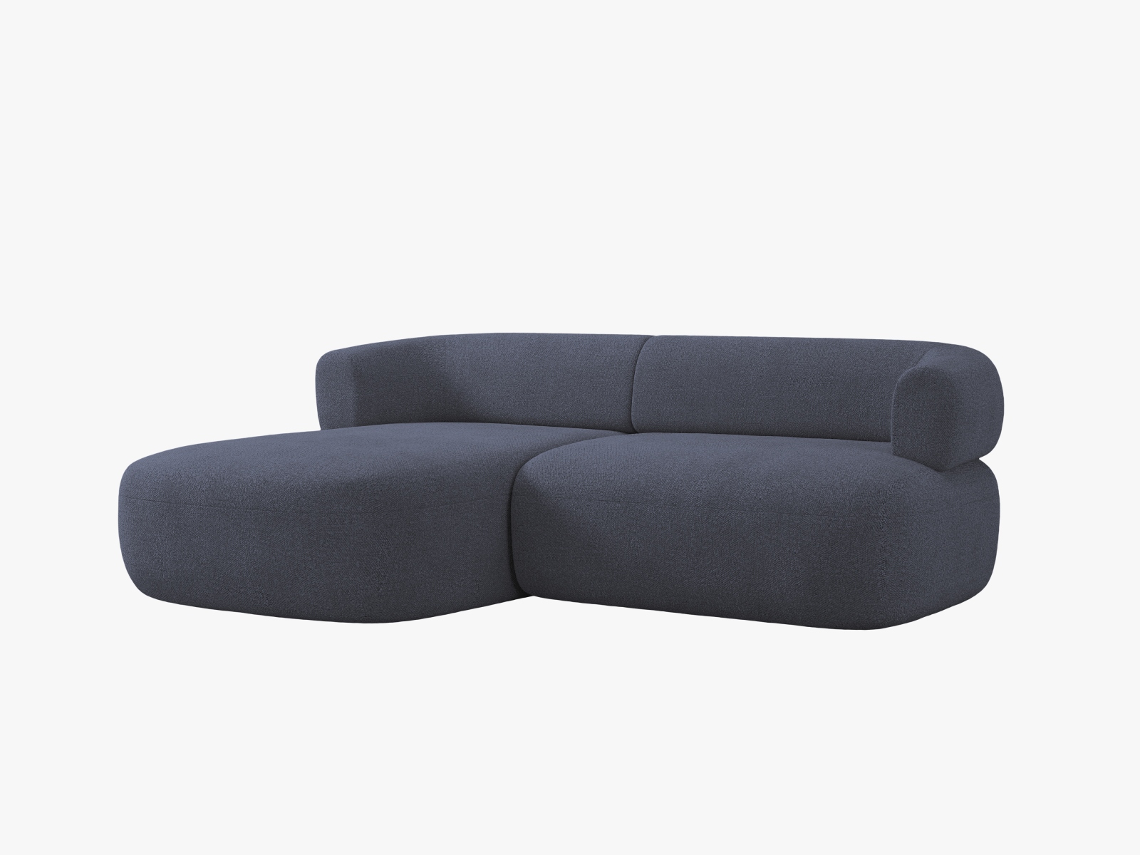 Boucle Left Corner Sofa, "Jenny", 5 Seats, 200x145x73