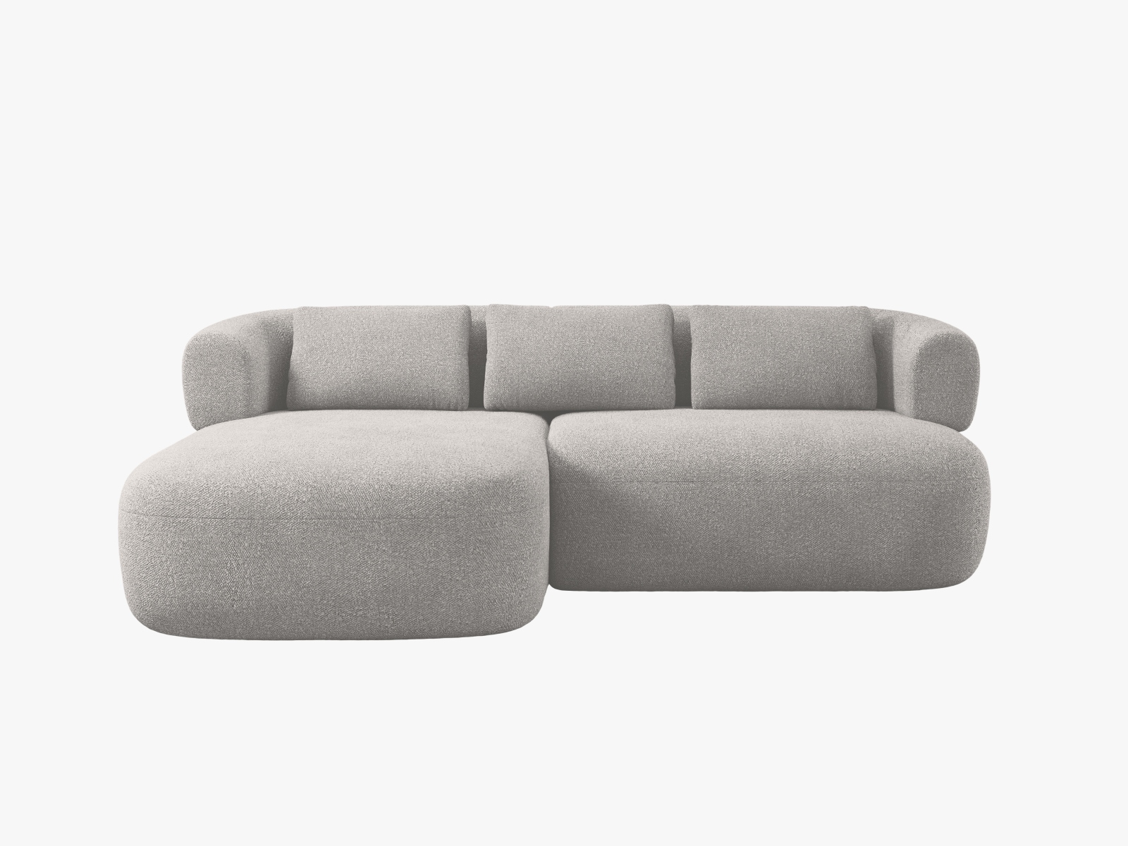 Boucle Left Corner Sofa, "Jenny", 5 Seats, 200x145x73