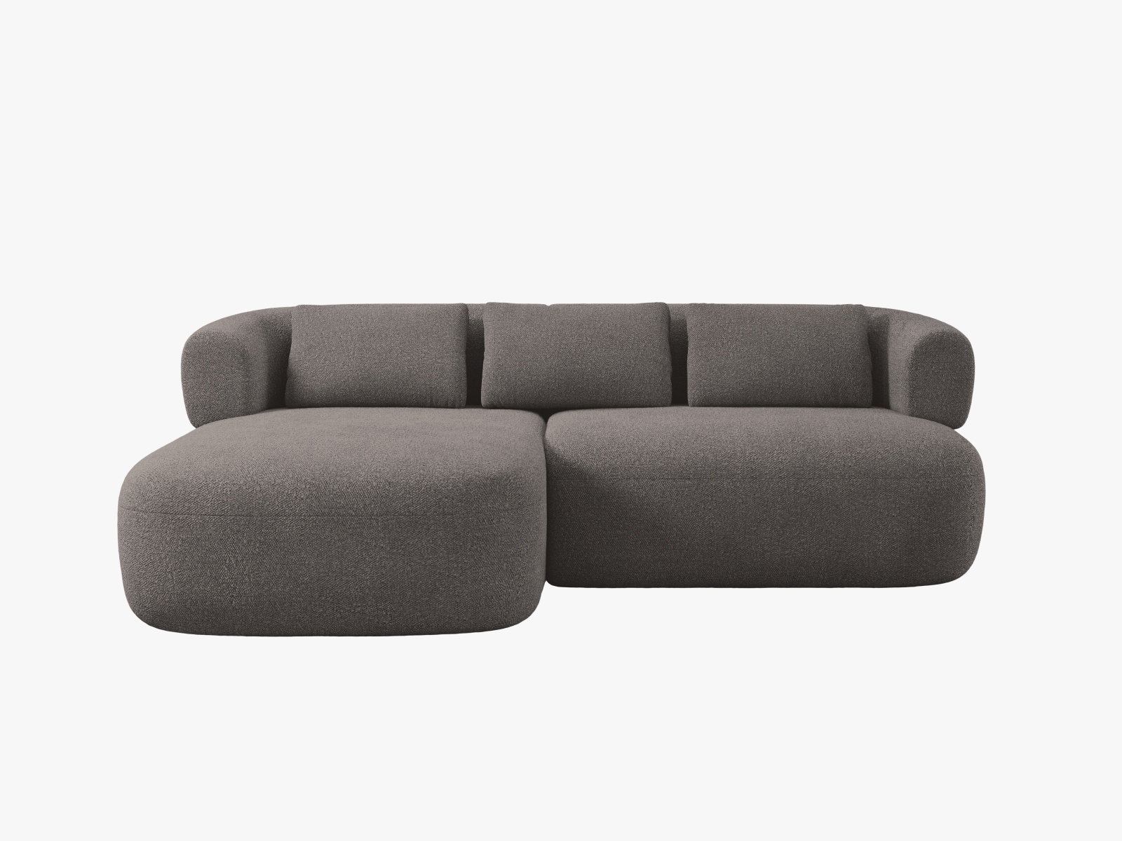 Boucle Left Corner Sofa, "Jenny", 5 Seats, 200x145x73
