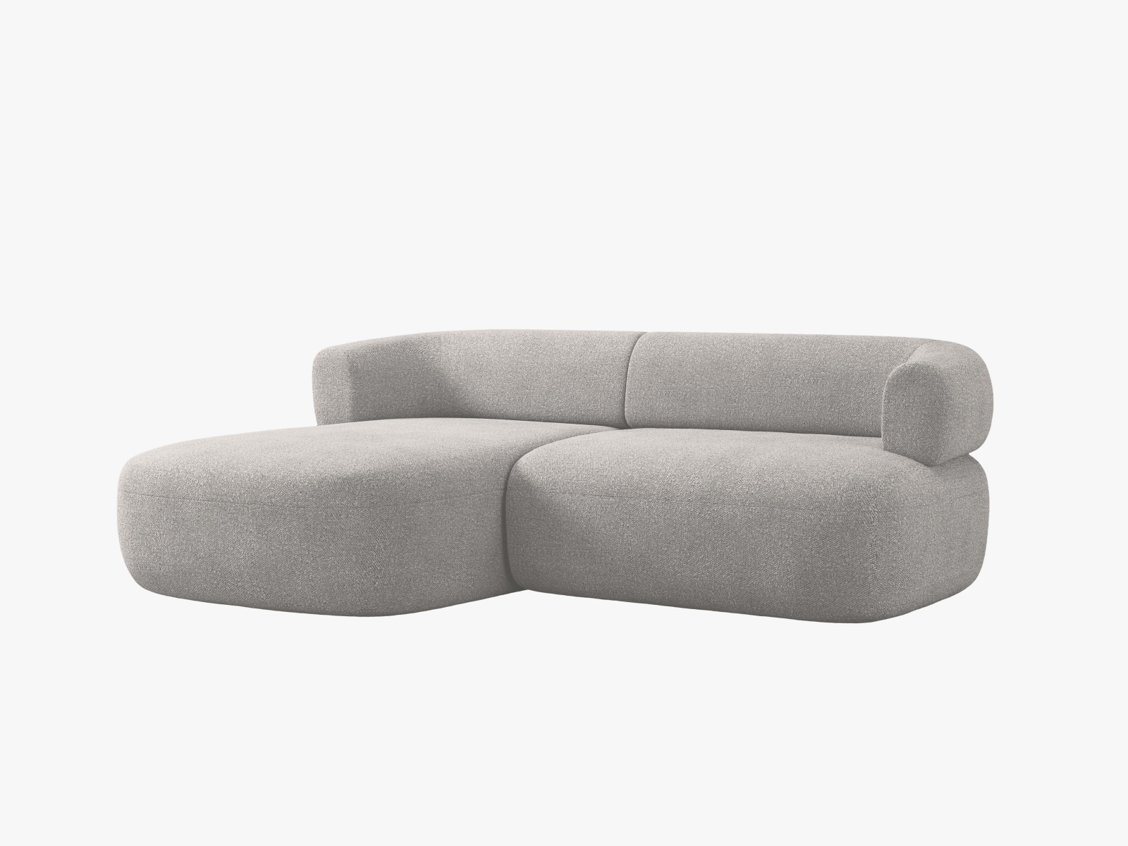 Boucle Left Corner Sofa, "Jenny", 5 Seats, 200x145x73
