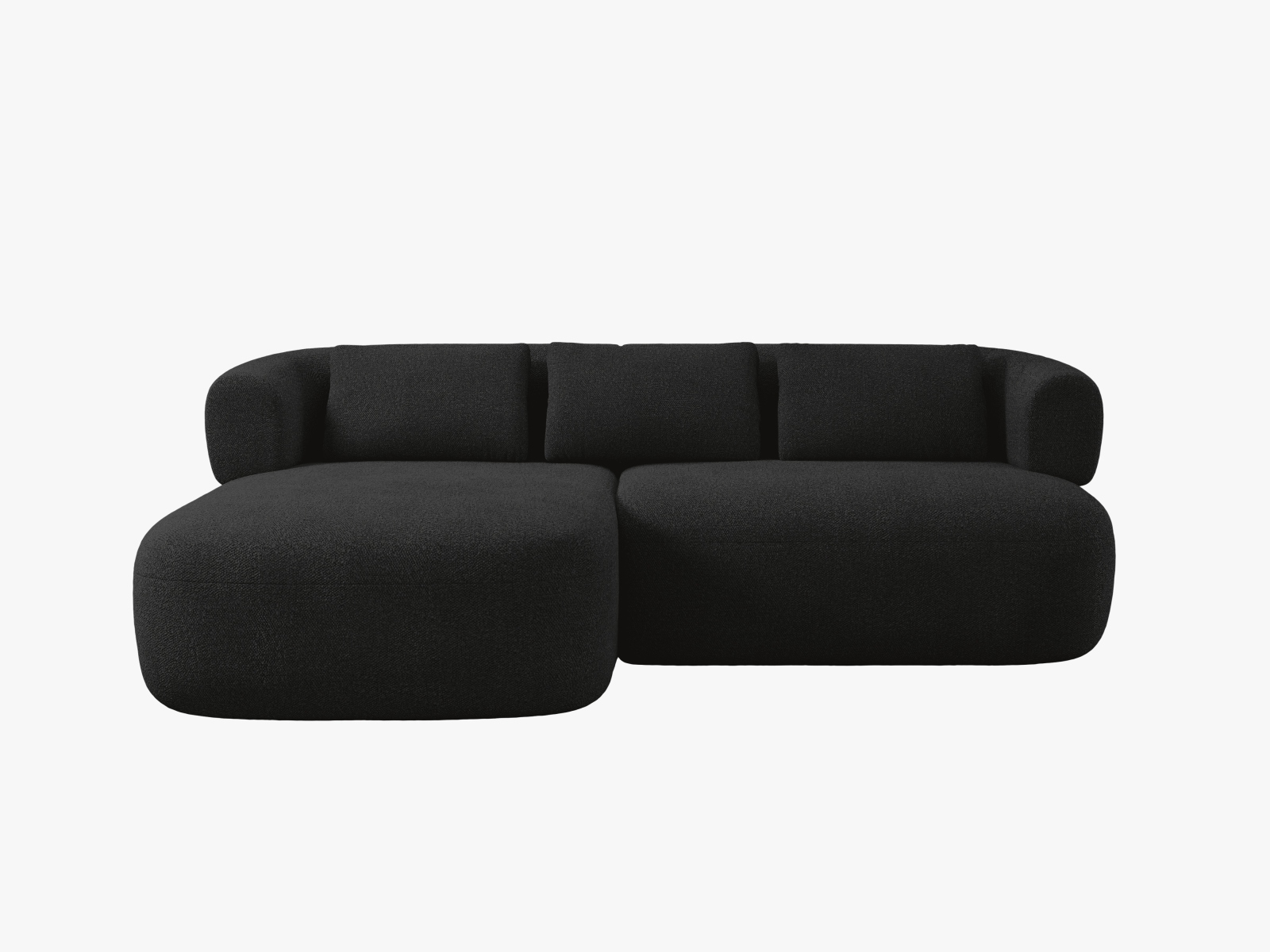 Boucle Left Corner Sofa, "Jenny", 5 Seats, 200x145x73