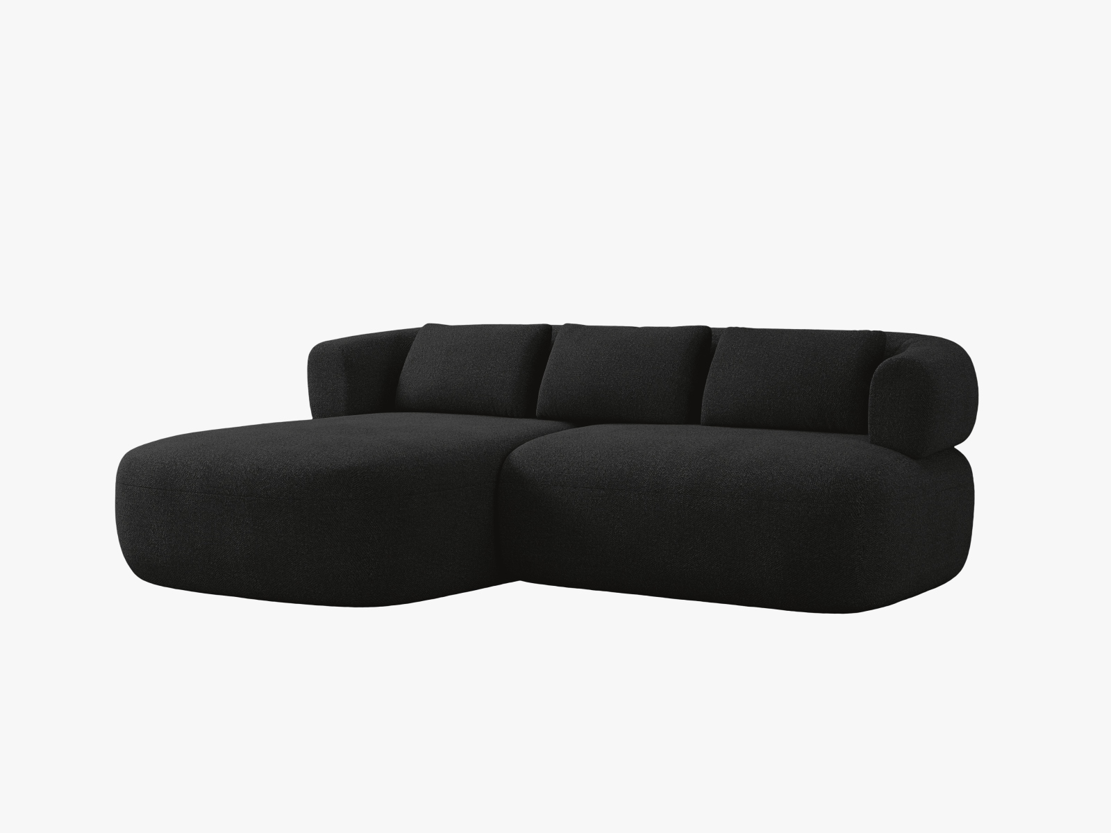 Boucle Left Corner Sofa, "Jenny", 5 Seats, 200x145x73
