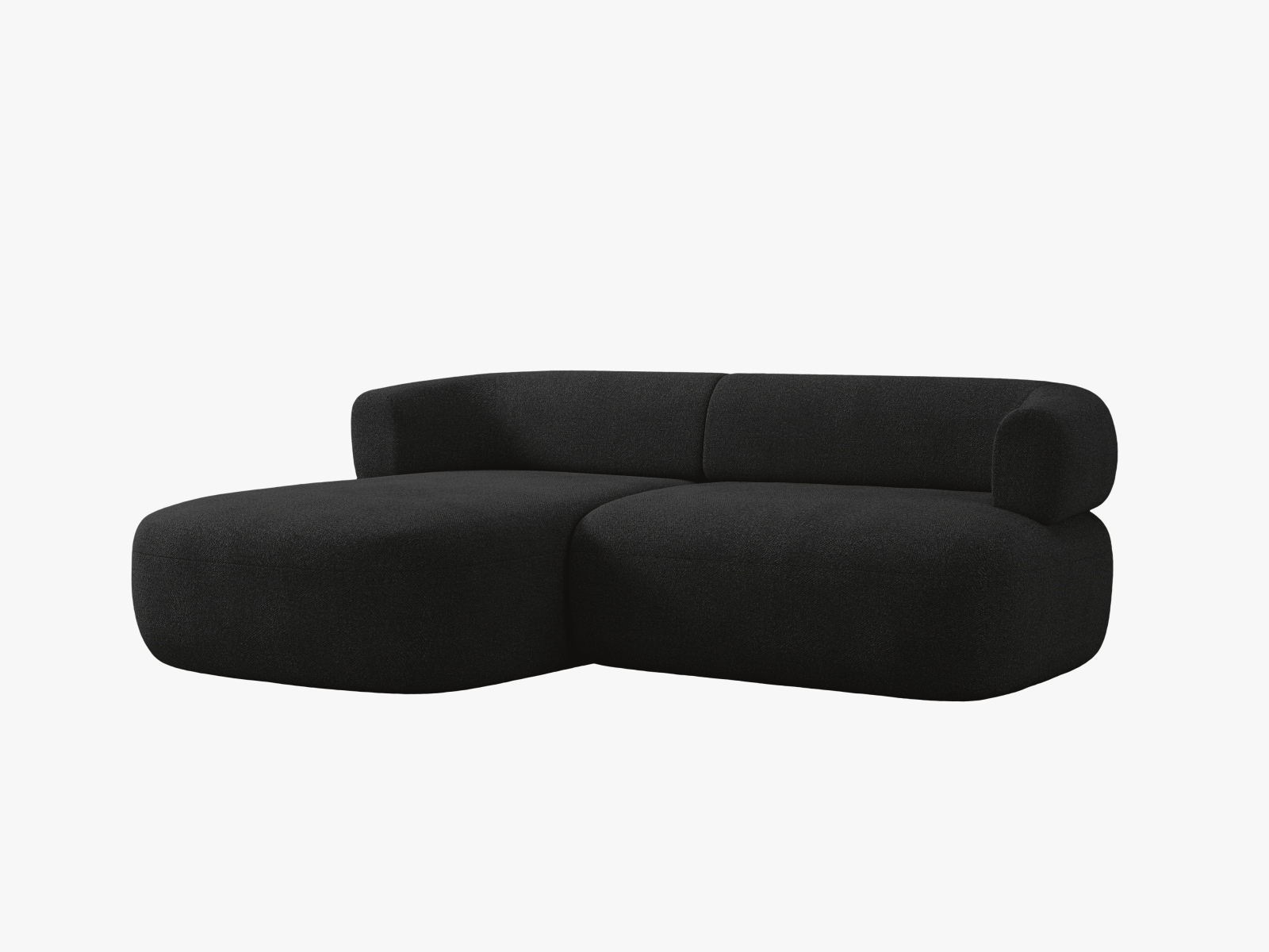Boucle Left Corner Sofa, "Jenny", 5 Seats, 200x145x73