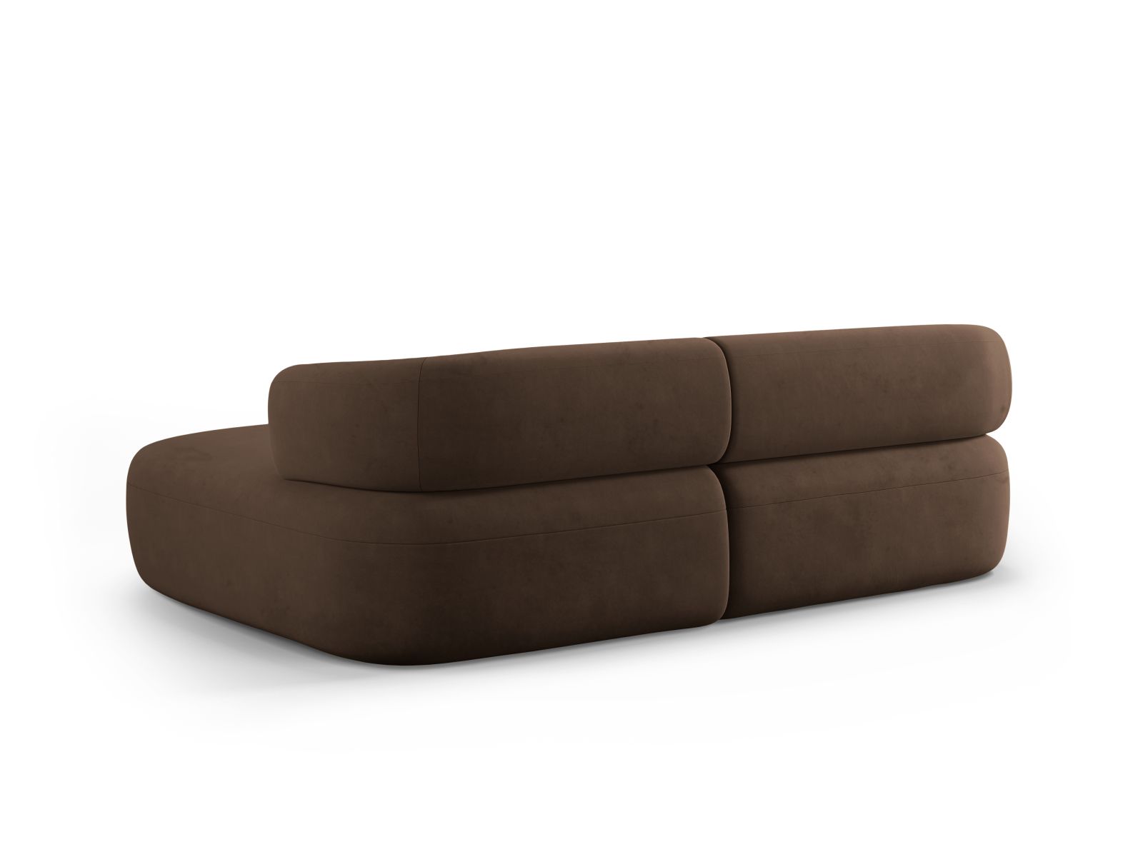Velvet Right Corner Sofa, "Jenny", 5 Seats, 200x145x73