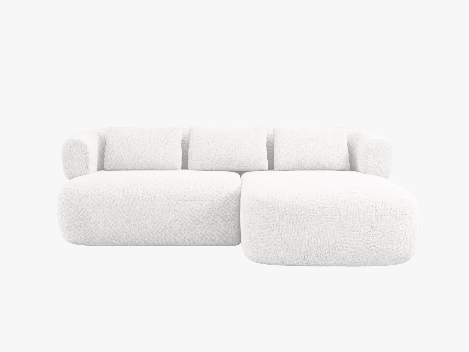 Boucle Right Corner Sofa, "Jenny", 5 Seats, 200x145x73
