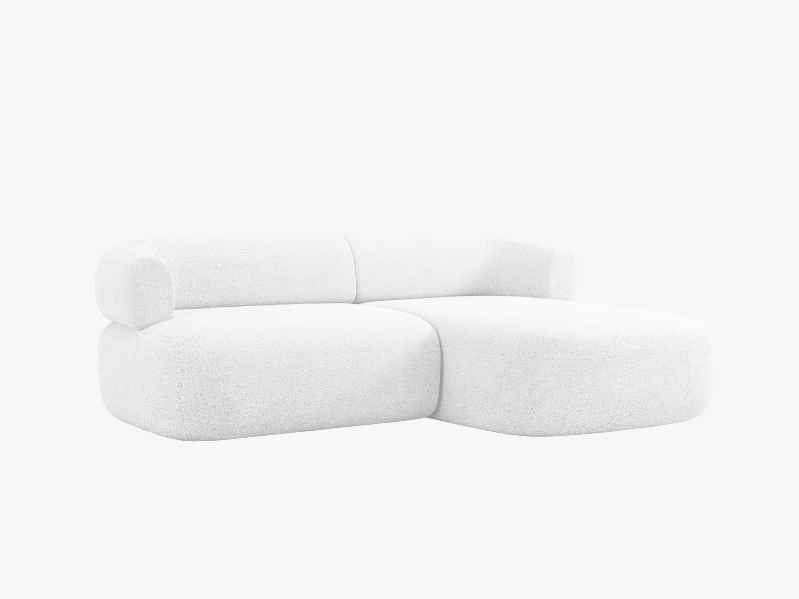 Boucle Right Corner Sofa, "Jenny", 5 Seats, 200x145x73
