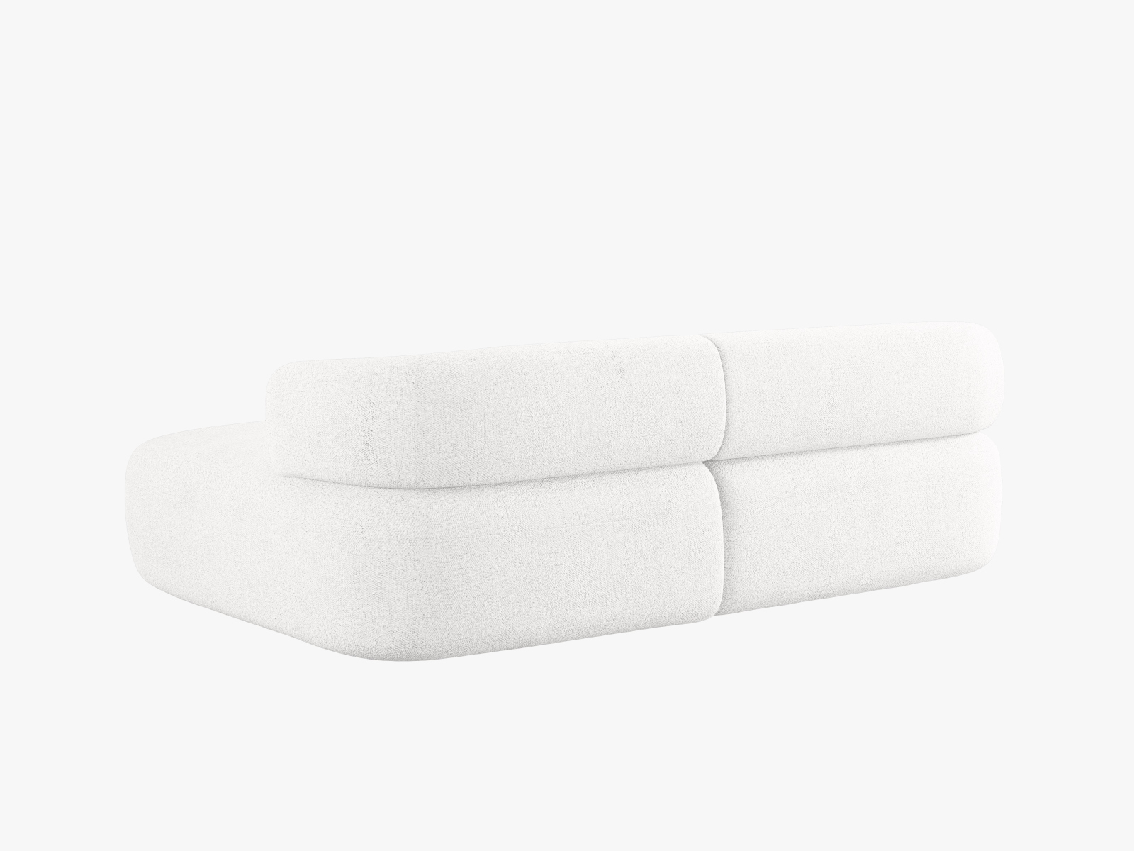 Boucle Right Corner Sofa, "Jenny", 5 Seats, 200x145x73