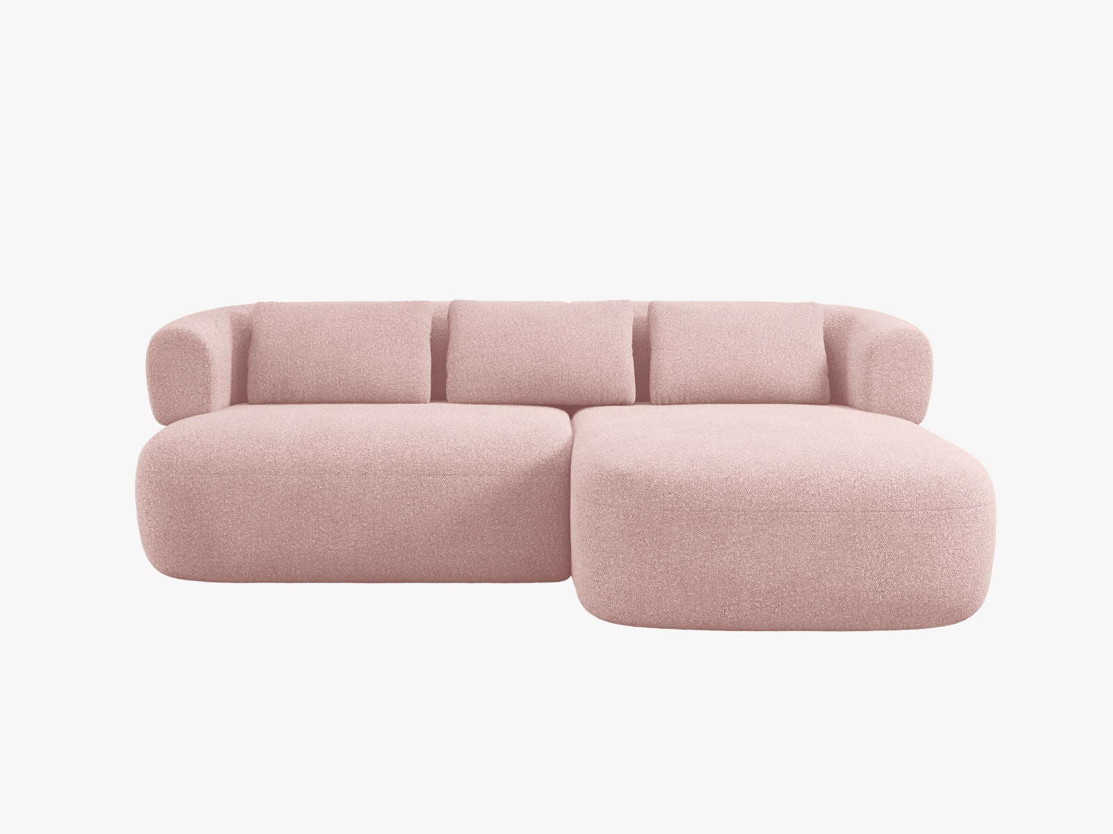 Boucle Right Corner Sofa, "Jenny", 5 Seats, 200x145x73