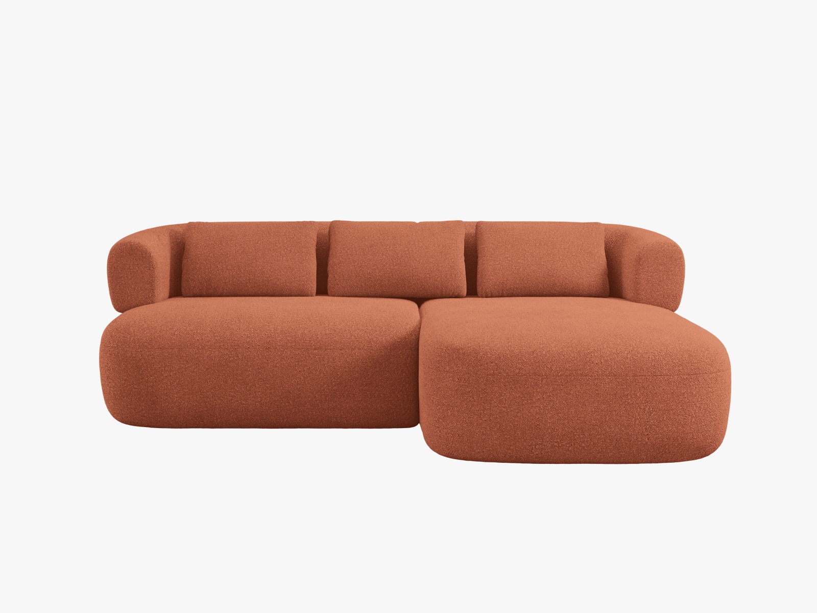 Boucle Right Corner Sofa, "Jenny", 5 Seats, 200x145x73