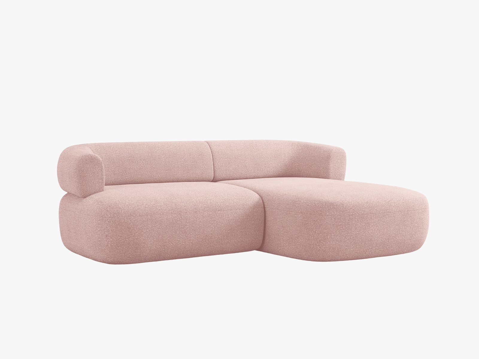 Boucle Right Corner Sofa, "Jenny", 5 Seats, 200x145x73