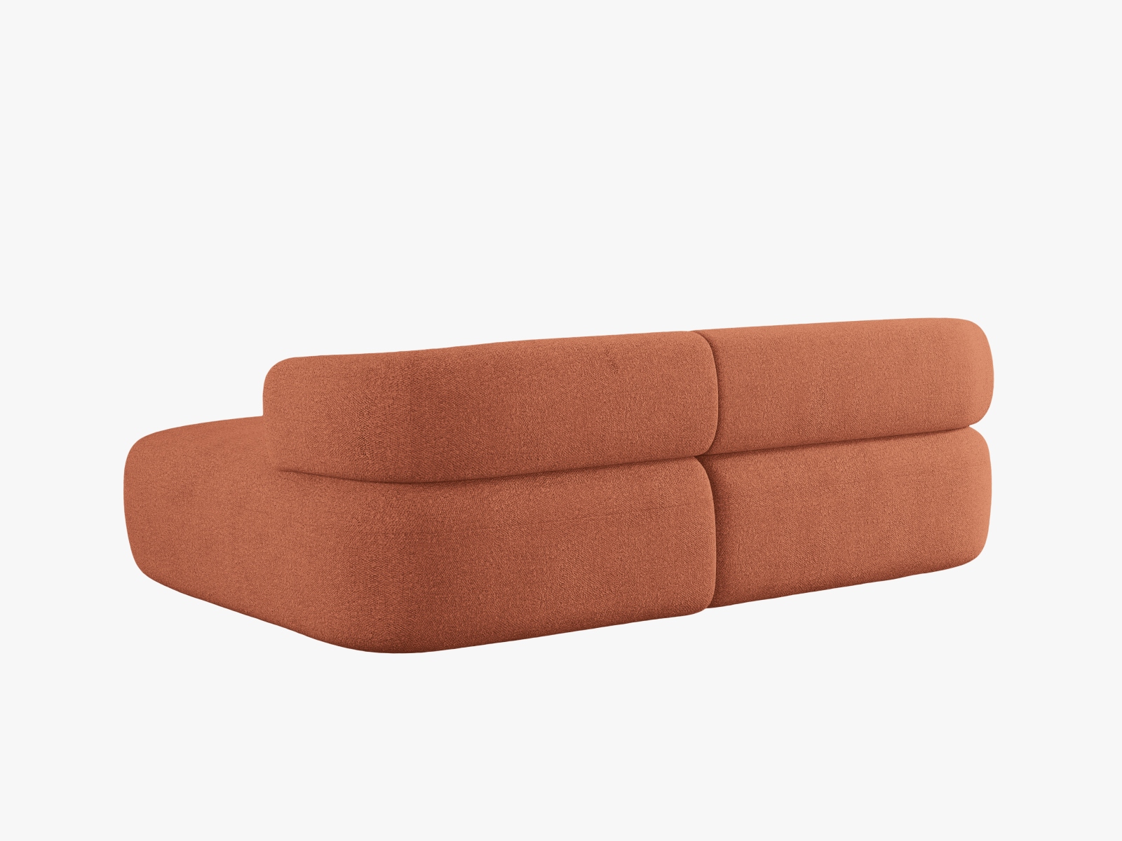 Boucle Right Corner Sofa, "Jenny", 5 Seats, 200x145x73