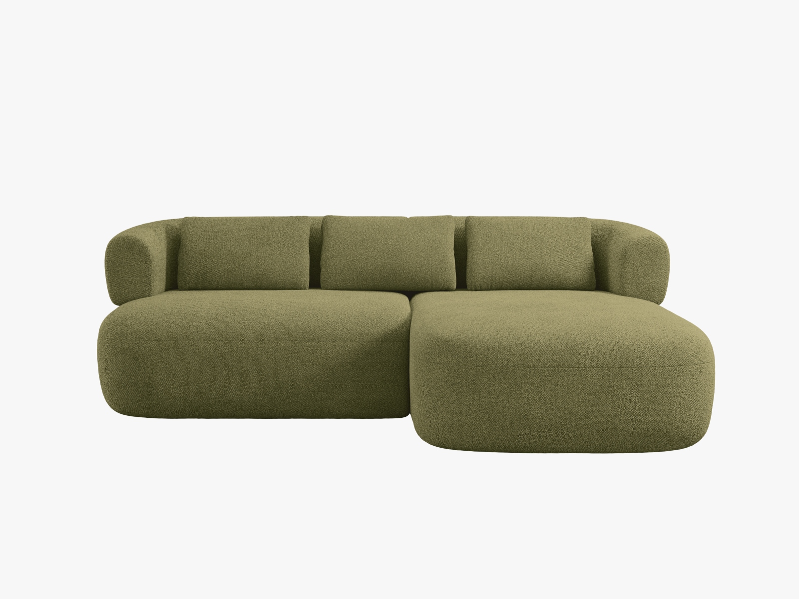 Boucle Right Corner Sofa, "Jenny", 5 Seats, 200x145x73