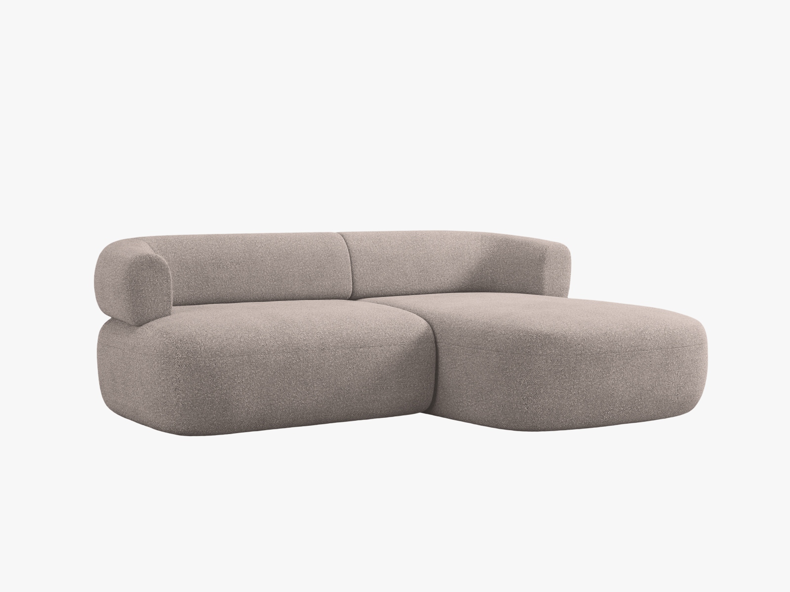 Boucle Right Corner Sofa, "Jenny", 5 Seats, 200x145x73
