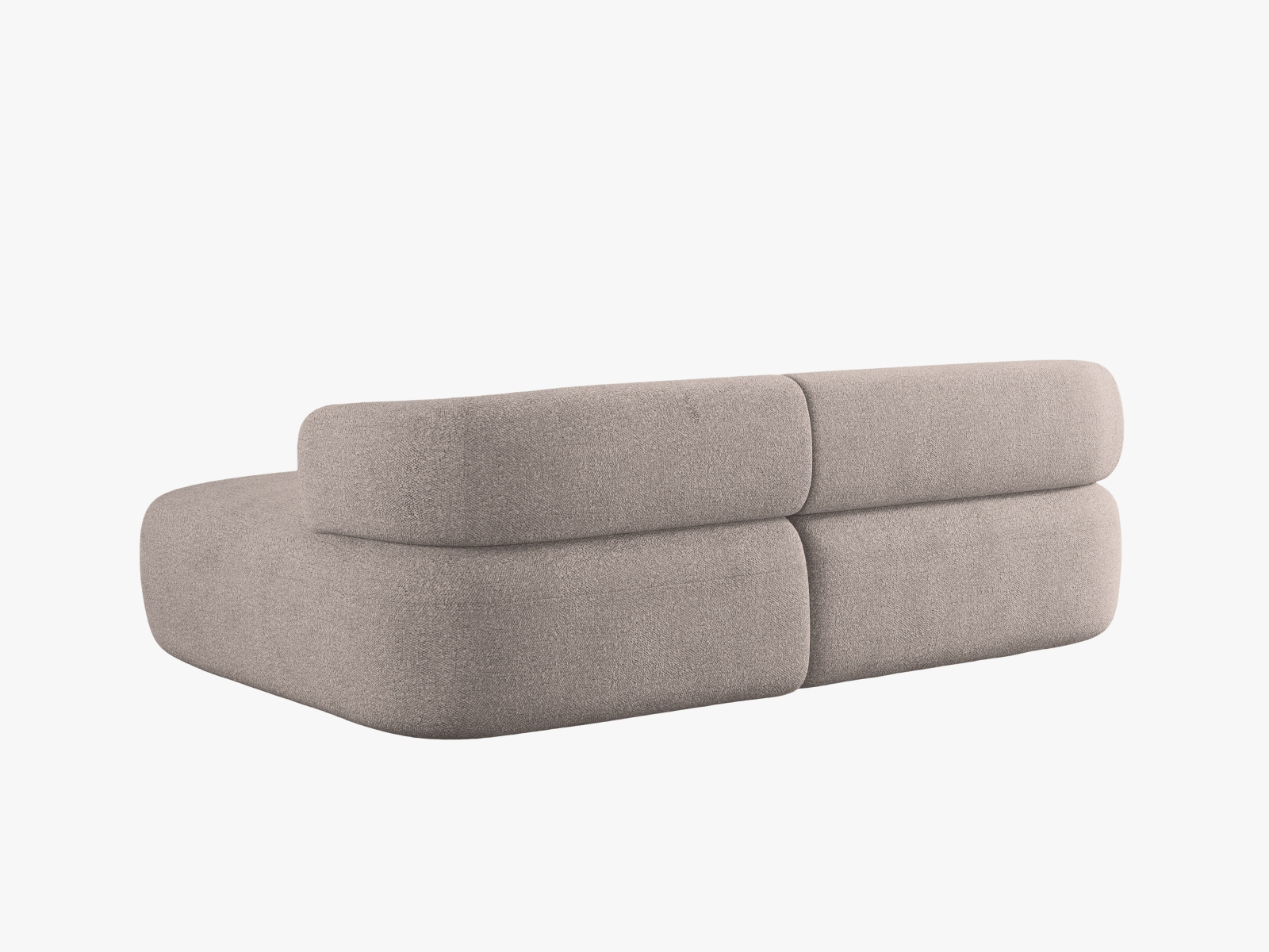 Boucle Right Corner Sofa, "Jenny", 5 Seats, 200x145x73