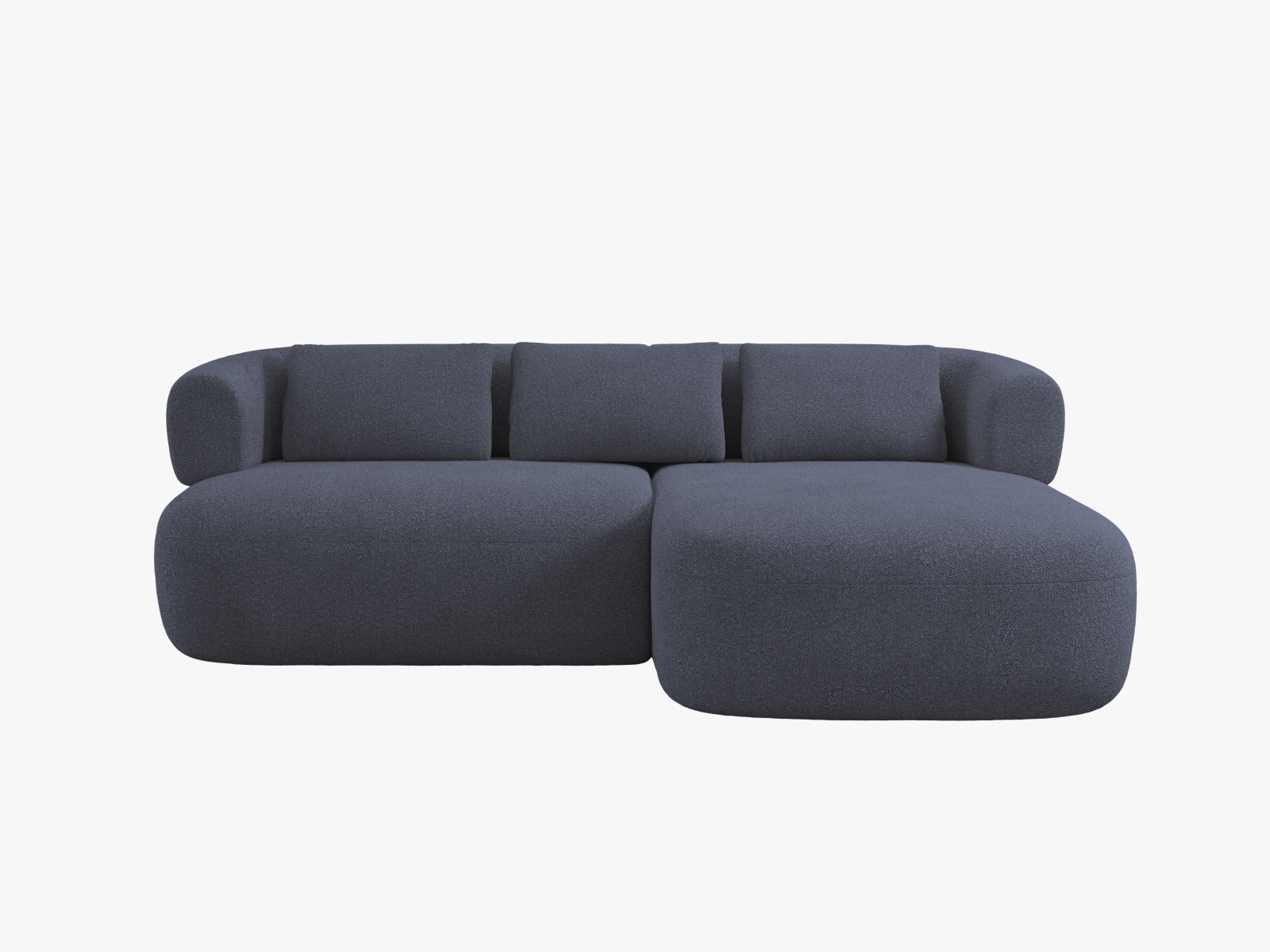 Boucle Right Corner Sofa, "Jenny", 5 Seats, 200x145x73