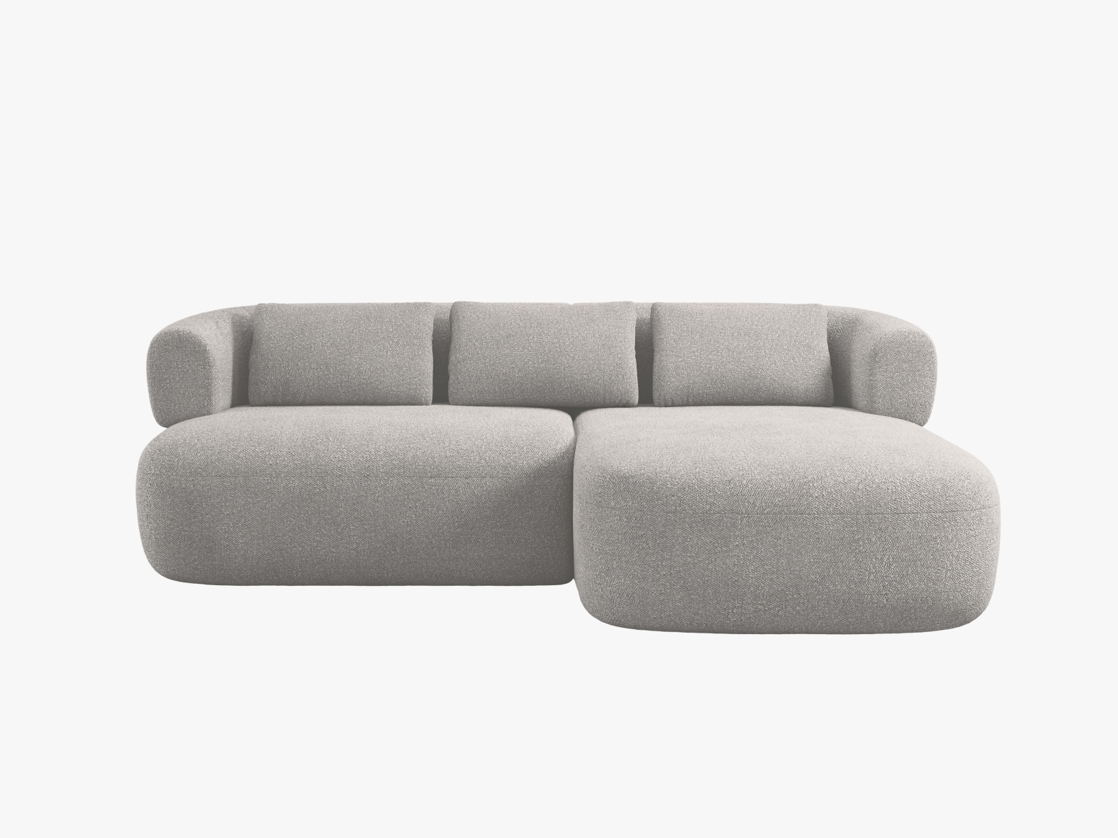 Boucle Right Corner Sofa, "Jenny", 5 Seats, 200x145x73